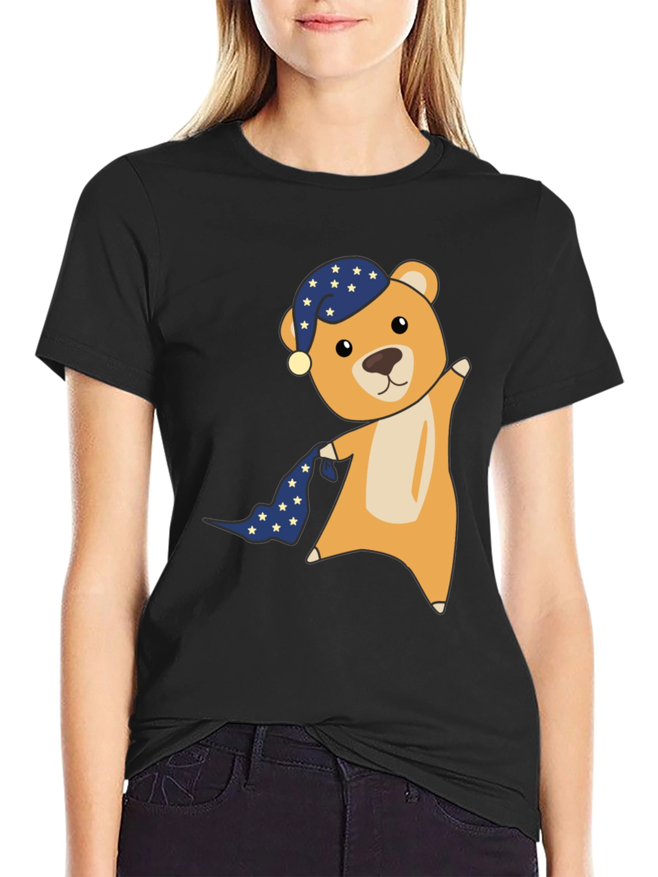 Cute Cartoon Bear Graphic T-Shirt