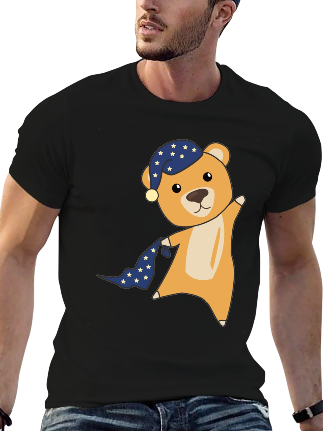 Cute Cartoon Bear Graphic T-Shirt