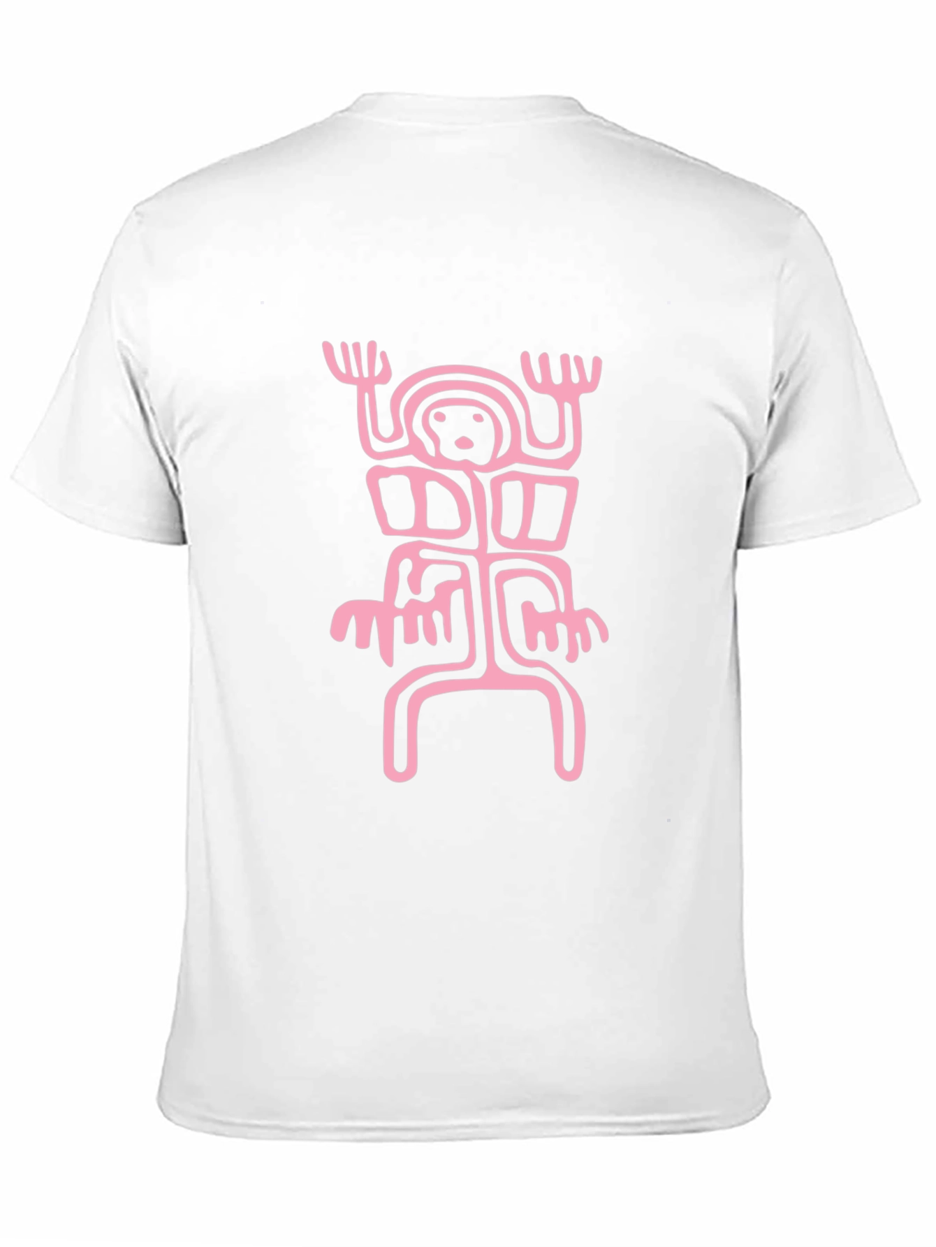 Abstract Pink Graphic Black T-Shirt