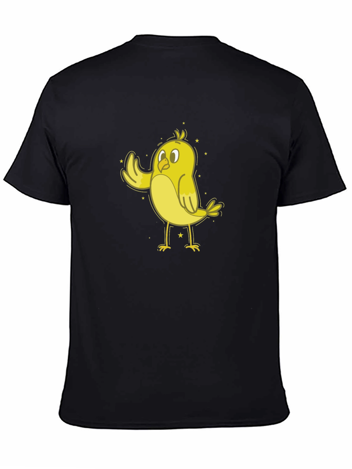 Cheerful Chick T-Shirt - Black Cotton Tee