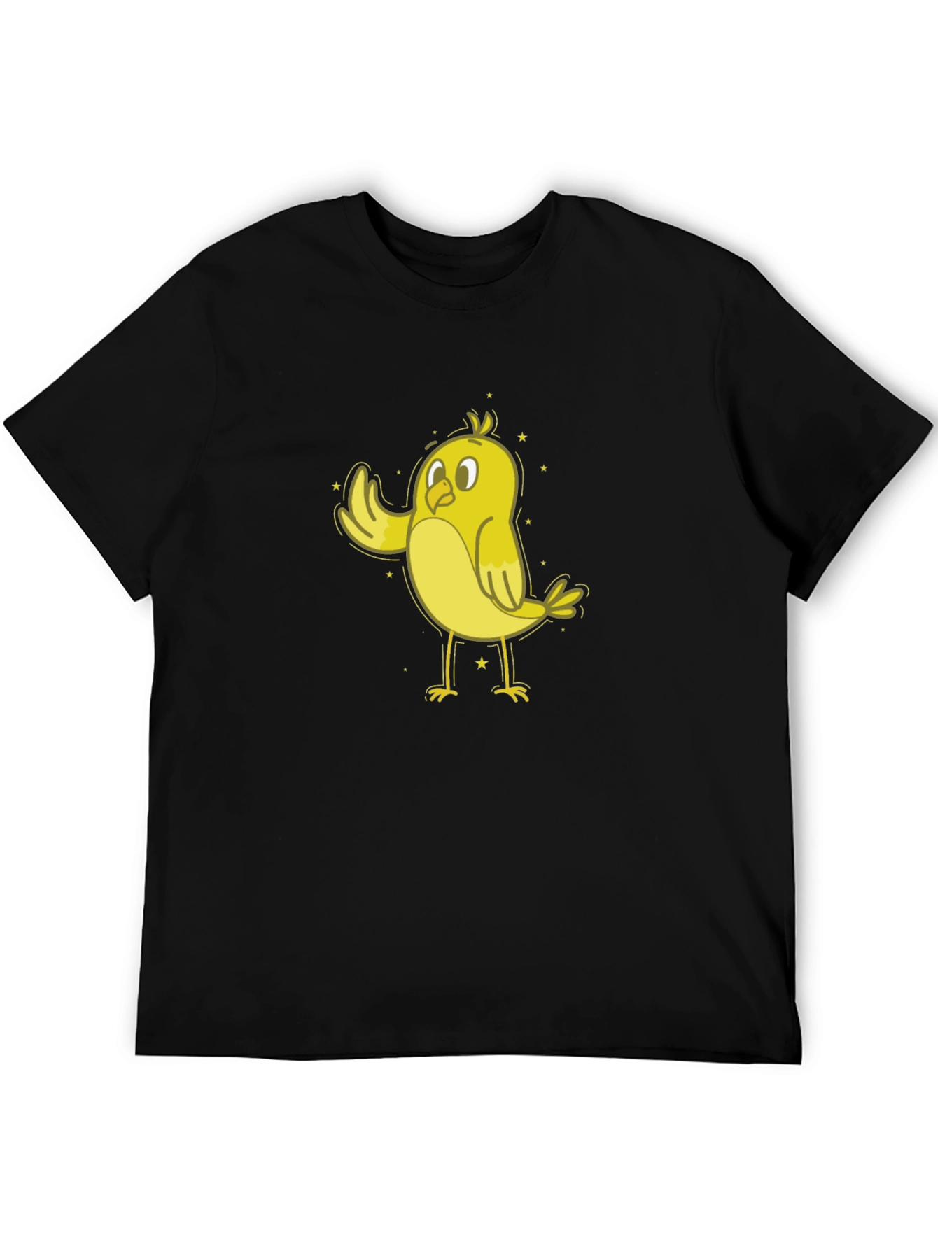 Cheerful Chick T-Shirt - Black Cotton Tee