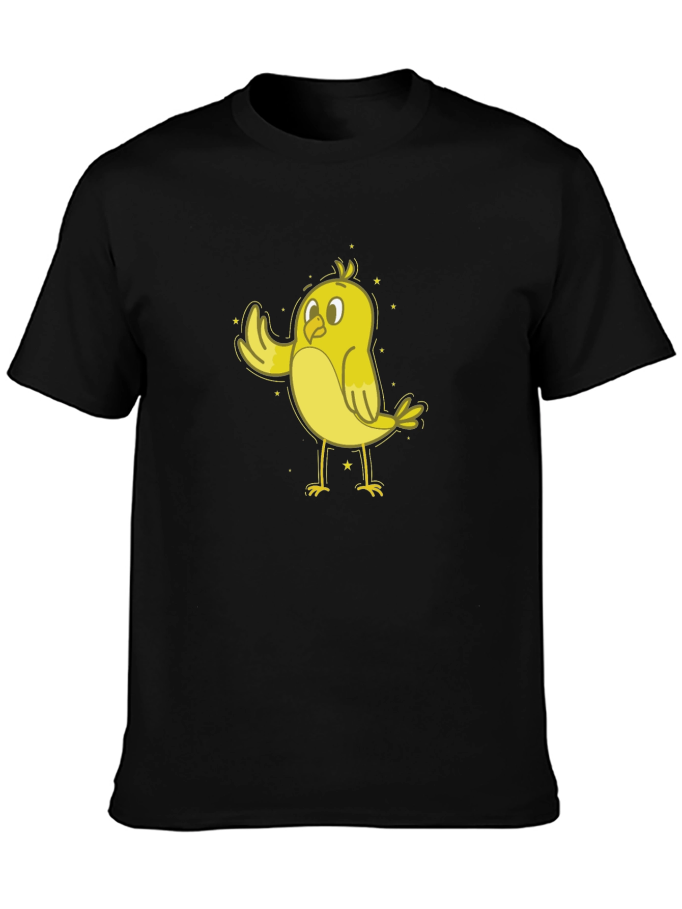 Cheerful Chick T-Shirt - Black Cotton Tee