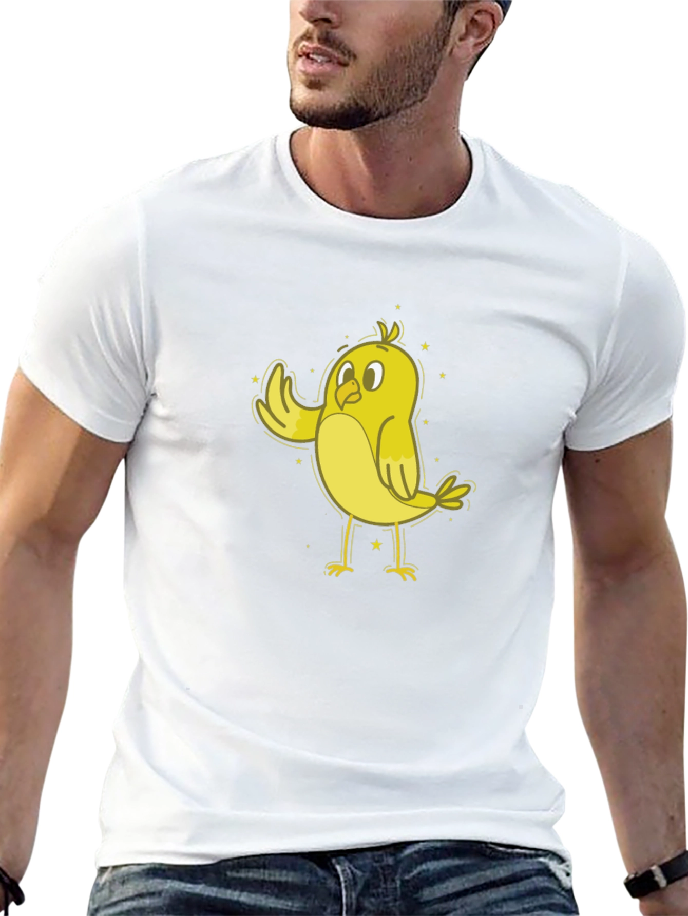 Cheerful Chick T-Shirt - Black Cotton Tee