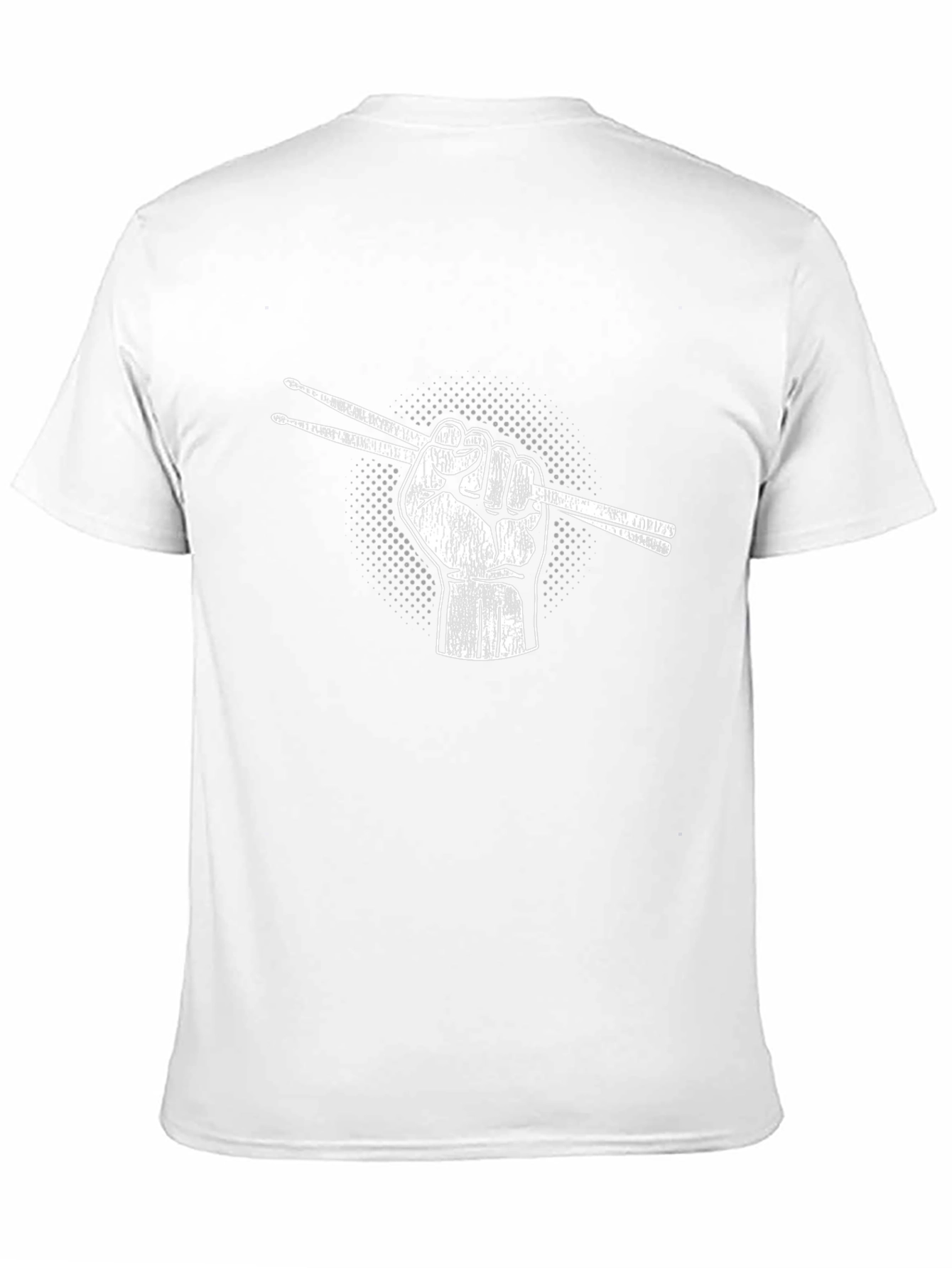 Drummers Fist Graphic T-Shirt - Black Cotton