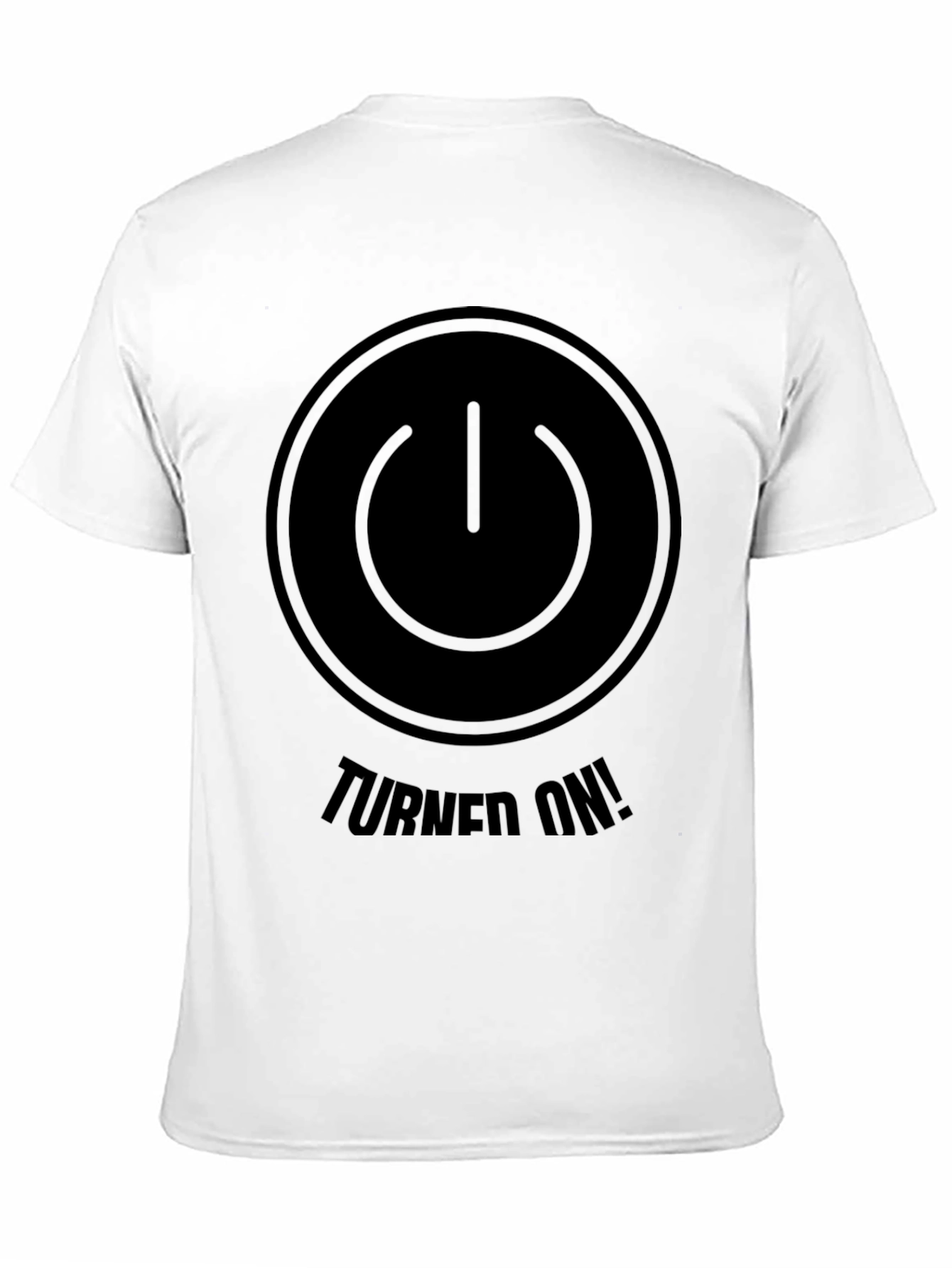 Turned On Power Button Graphic Tee - Black