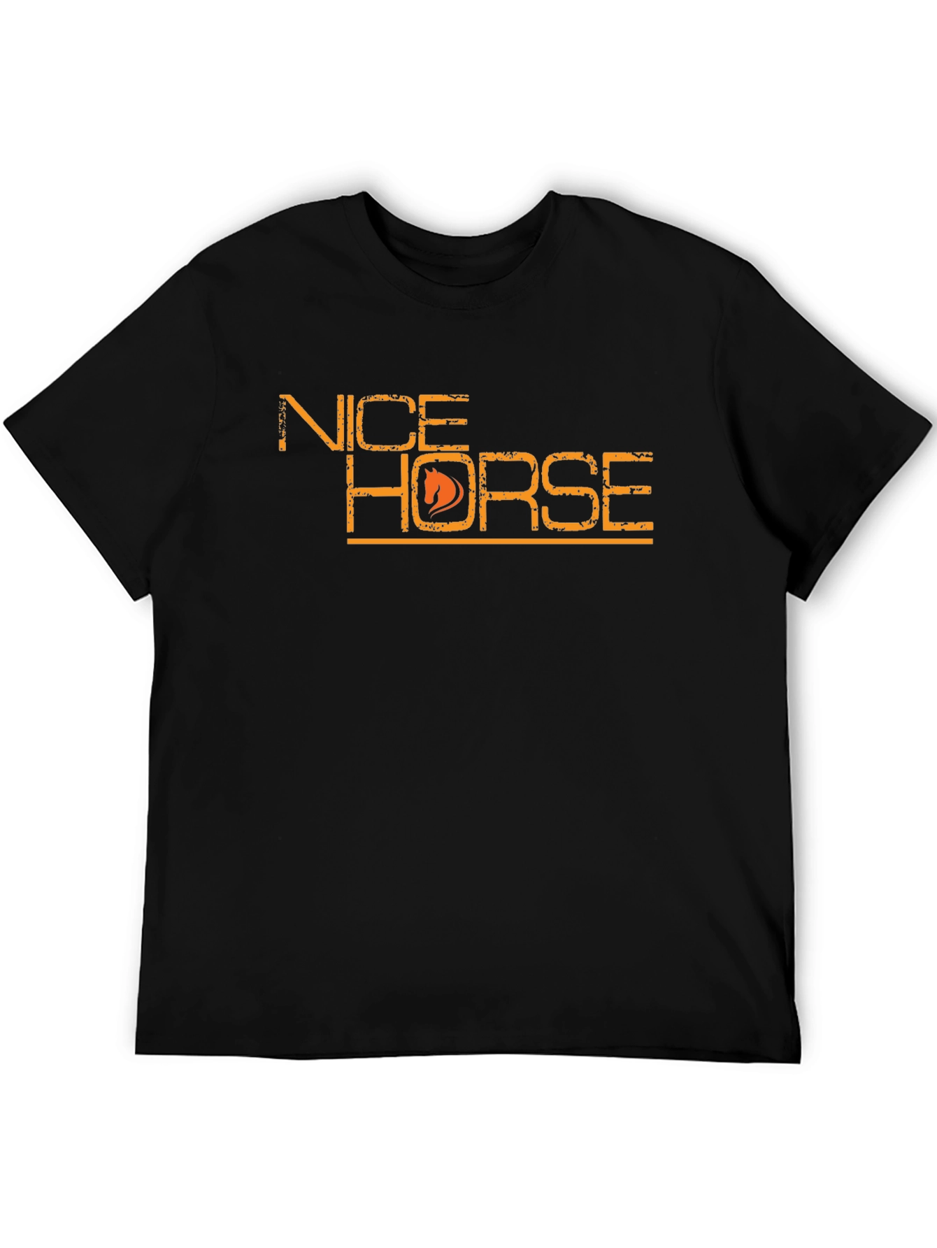 Nice Horse Graphic Tee - Black