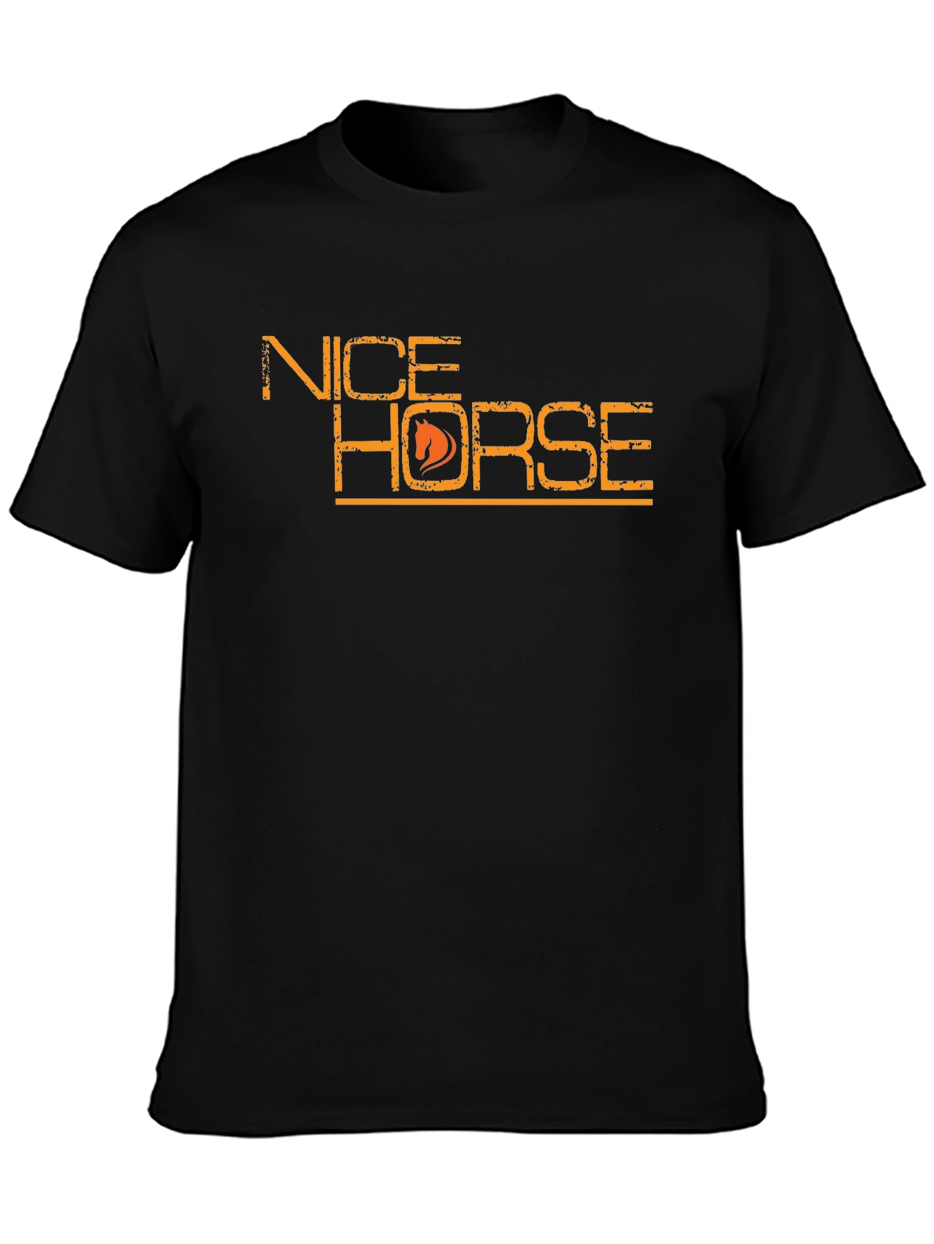 Nice Horse Graphic Tee - Black