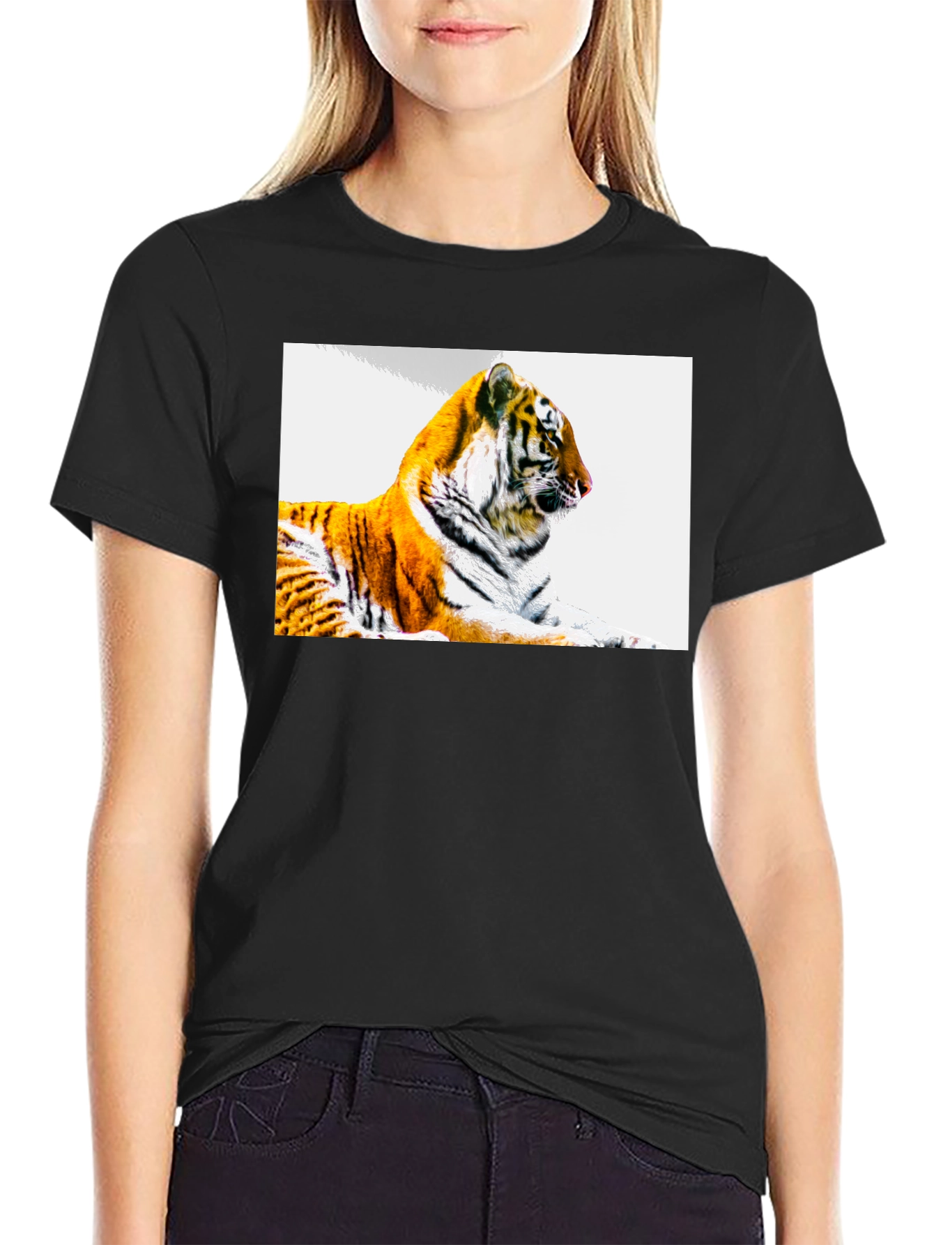 Tiger Graphic Tee - Stylish Animal Print T-Shirt