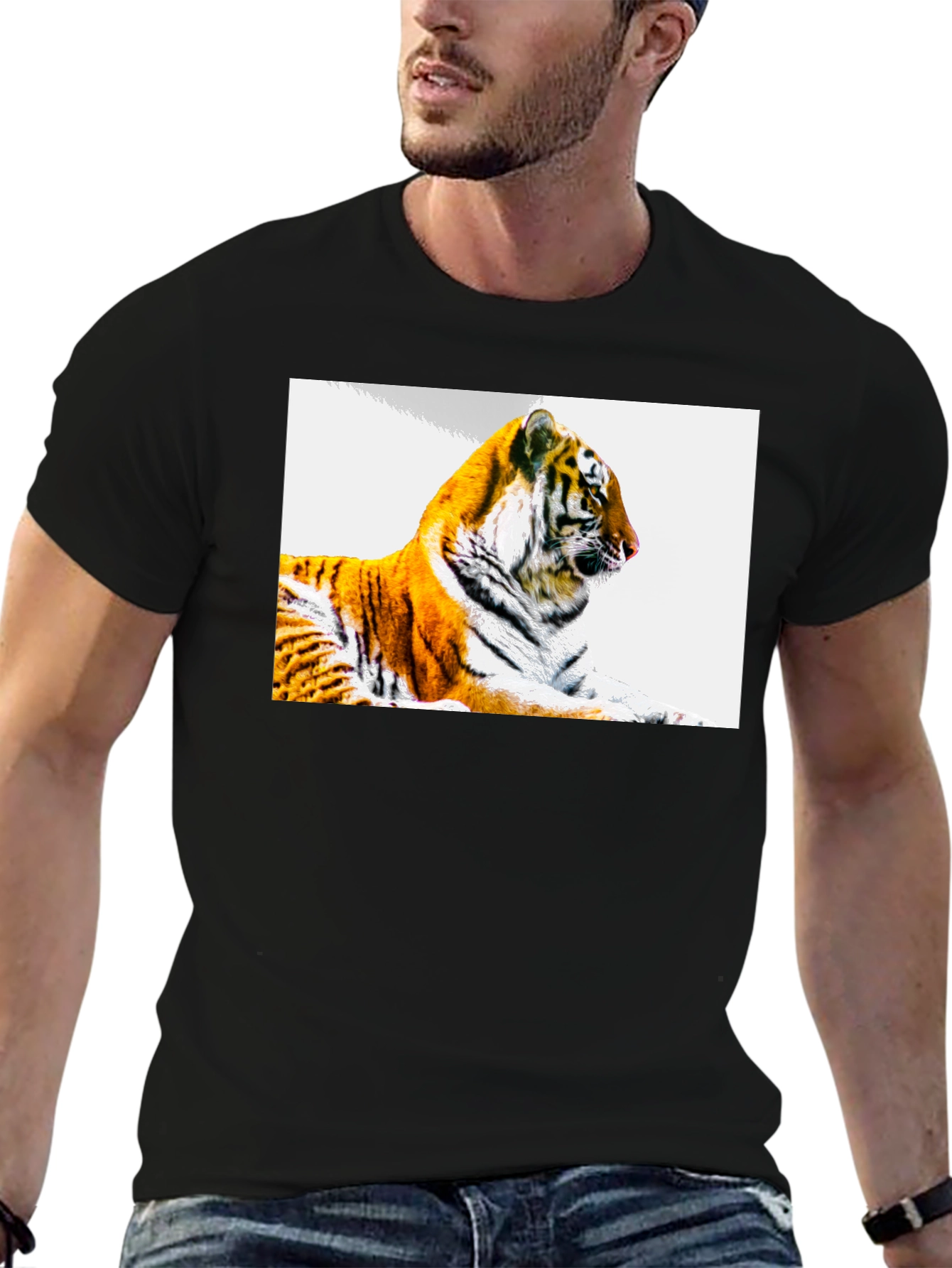 Tiger Graphic Tee - Stylish Animal Print T-Shirt