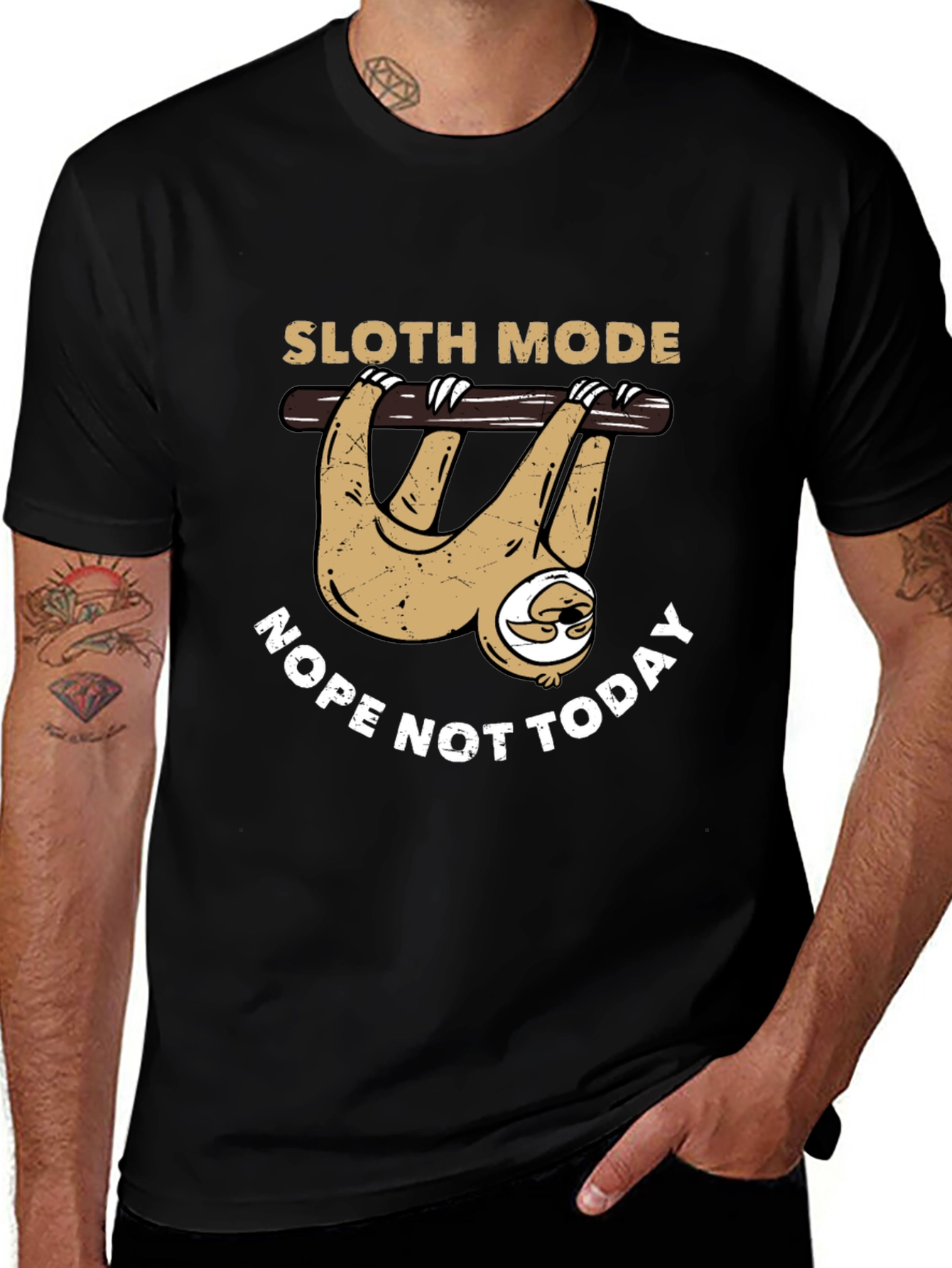 Sloth Mode Nope Not Today Funny T-Shirt