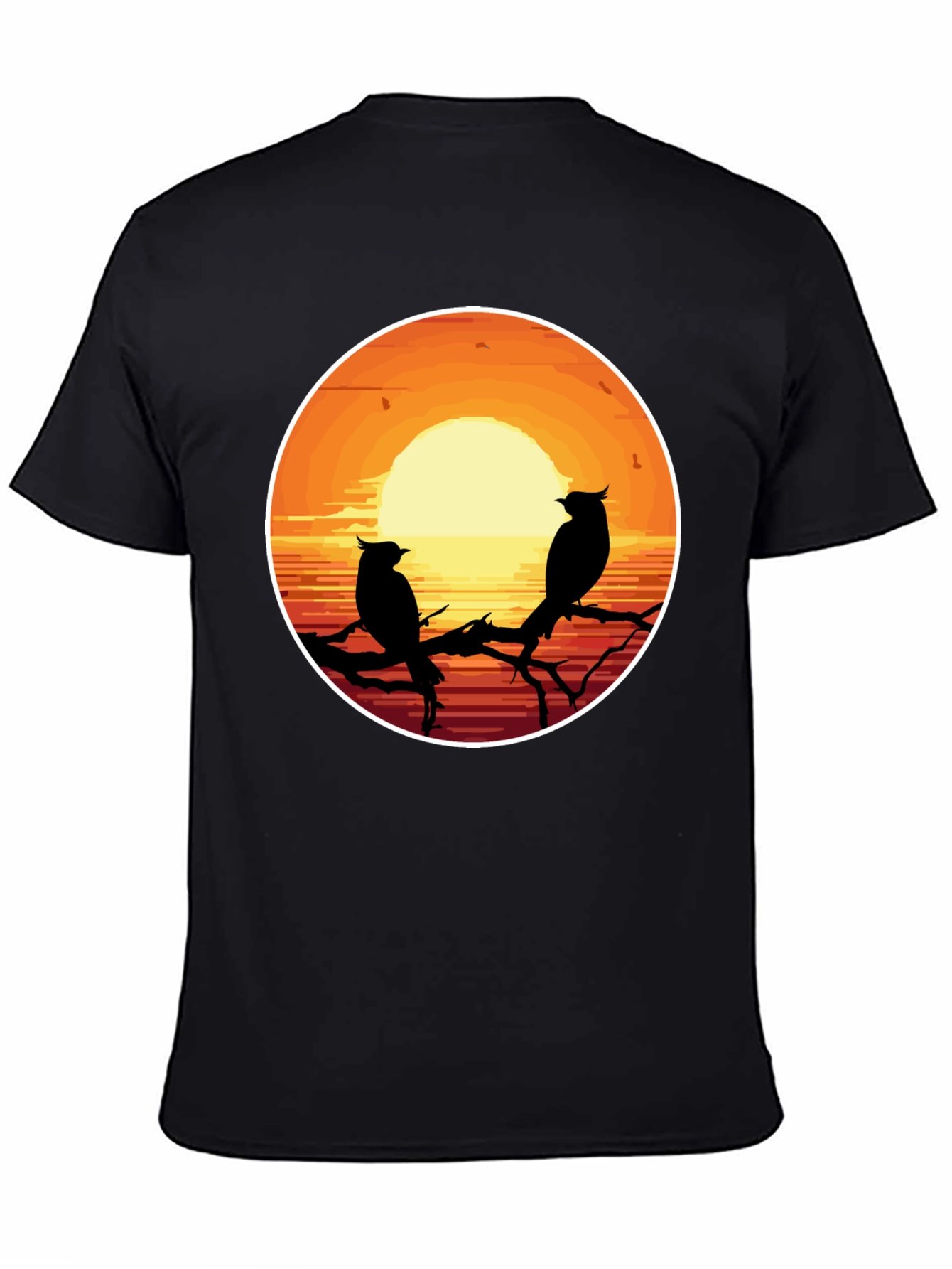 Sunset Birds Graphic T-Shirt