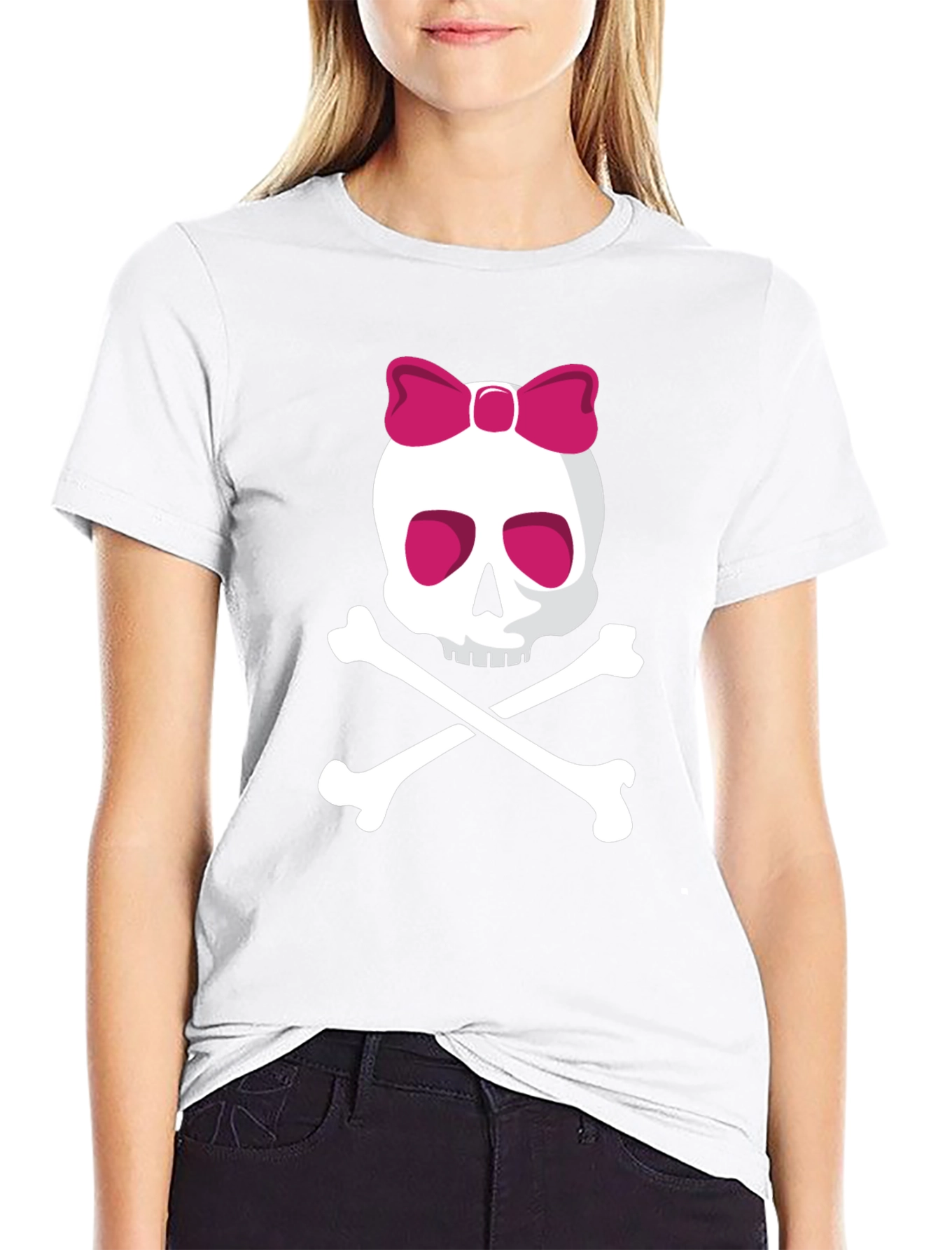 Skull & Crossbones Bow T-Shirt - Graphic Tee