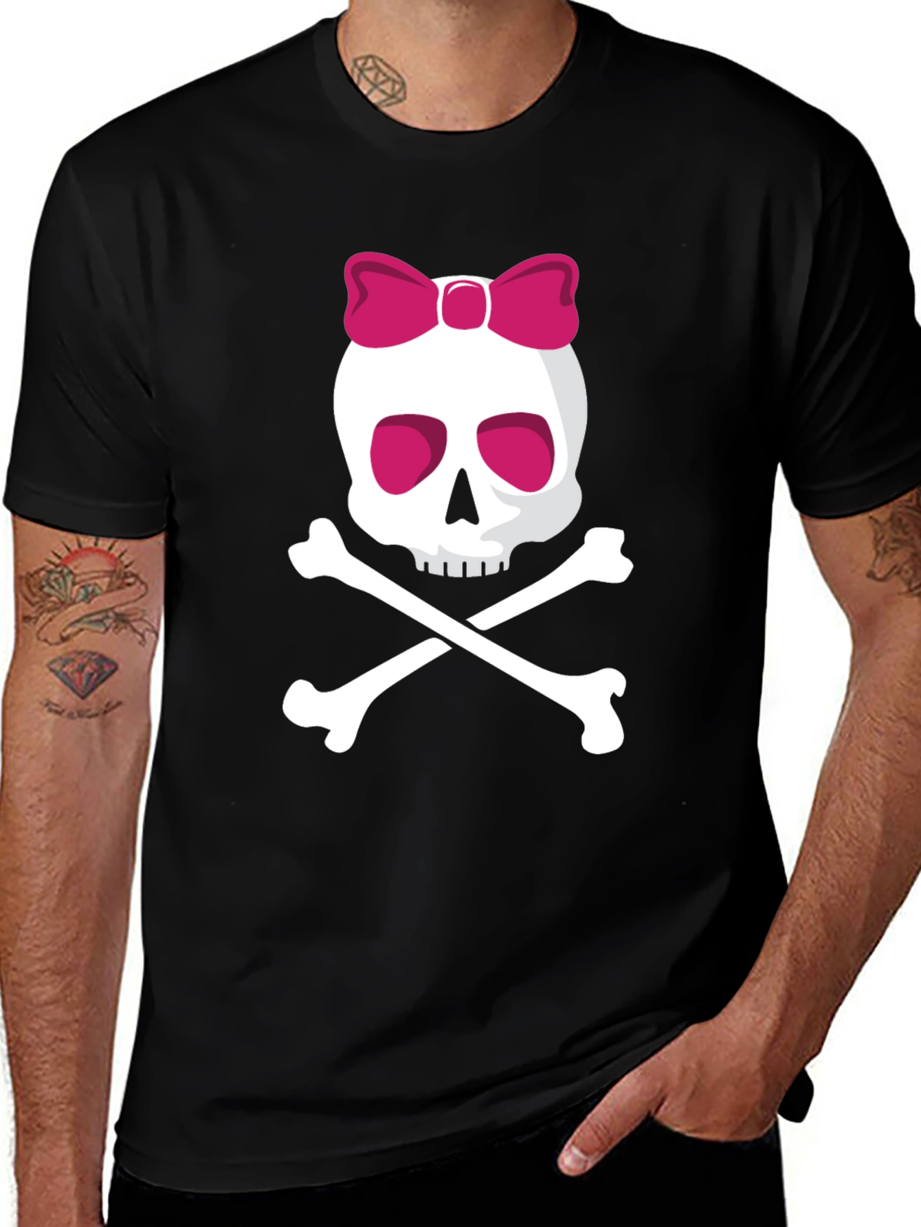 Skull & Crossbones Bow T-Shirt - Graphic Tee