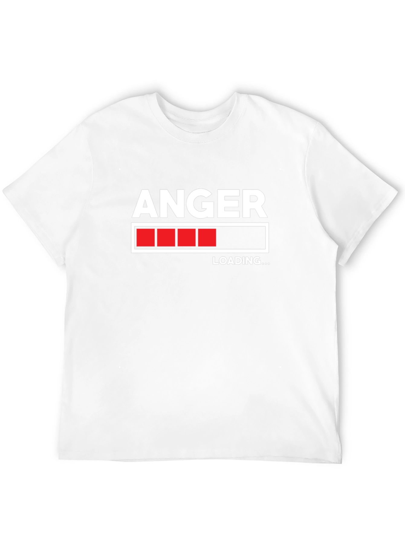 Anger Loading Black T-Shirt Funny Graphic Tee