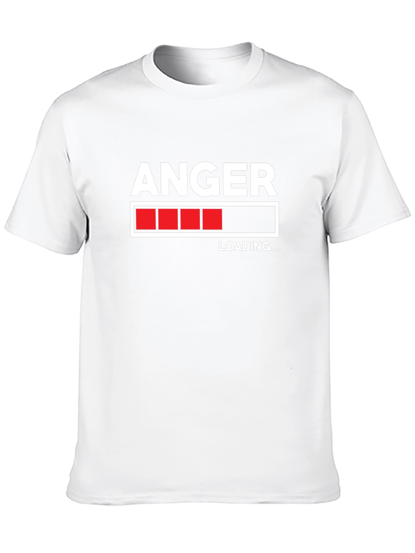 Anger Loading Black T-Shirt Funny Graphic Tee