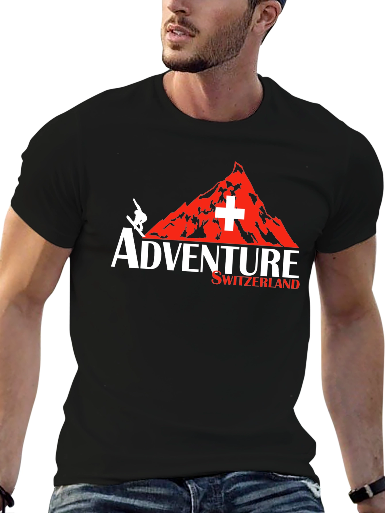 Adventure Switzerland Graphic Tee - Black