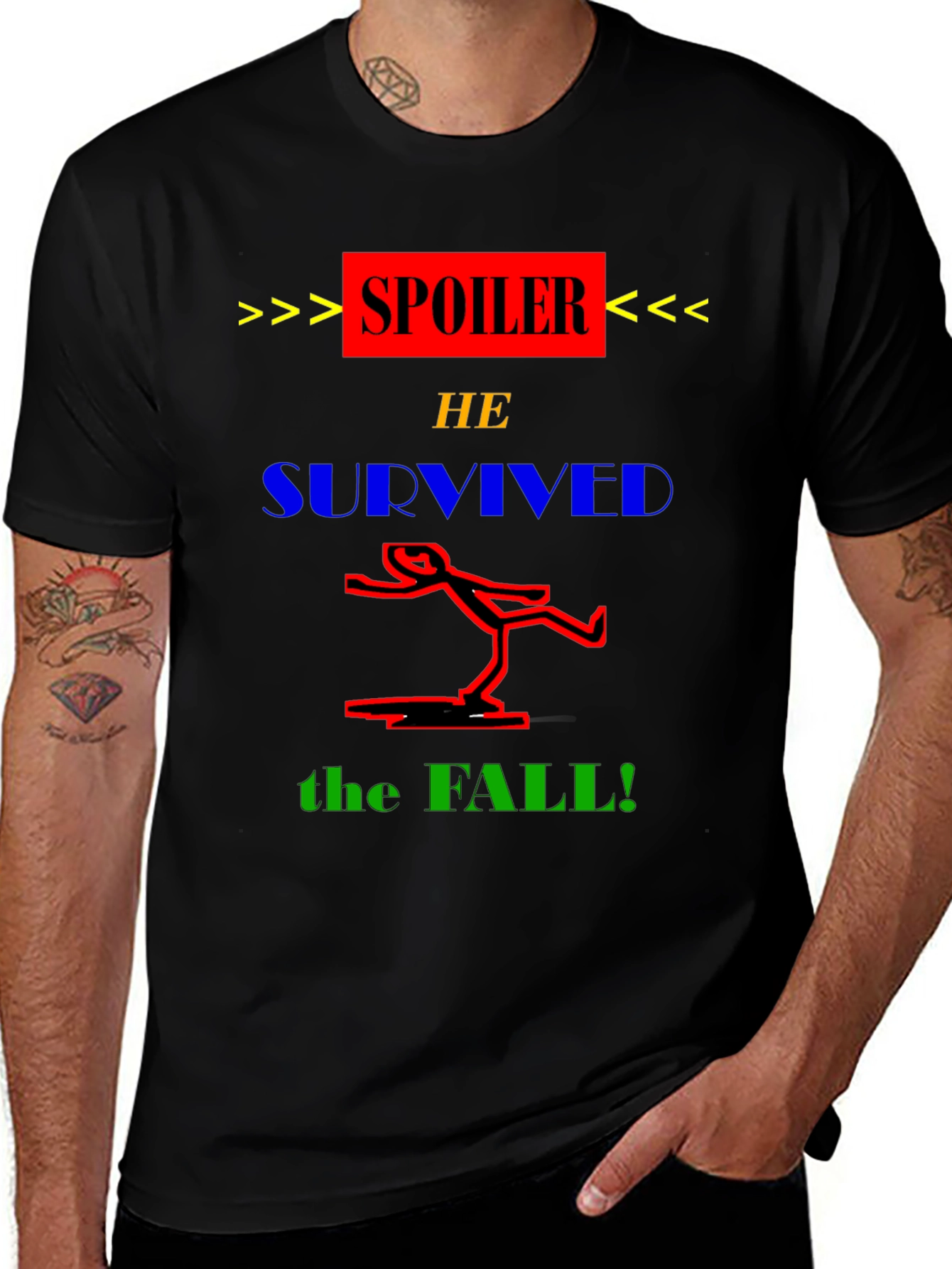 Spoiler He Survived the Fall T-Shirt
