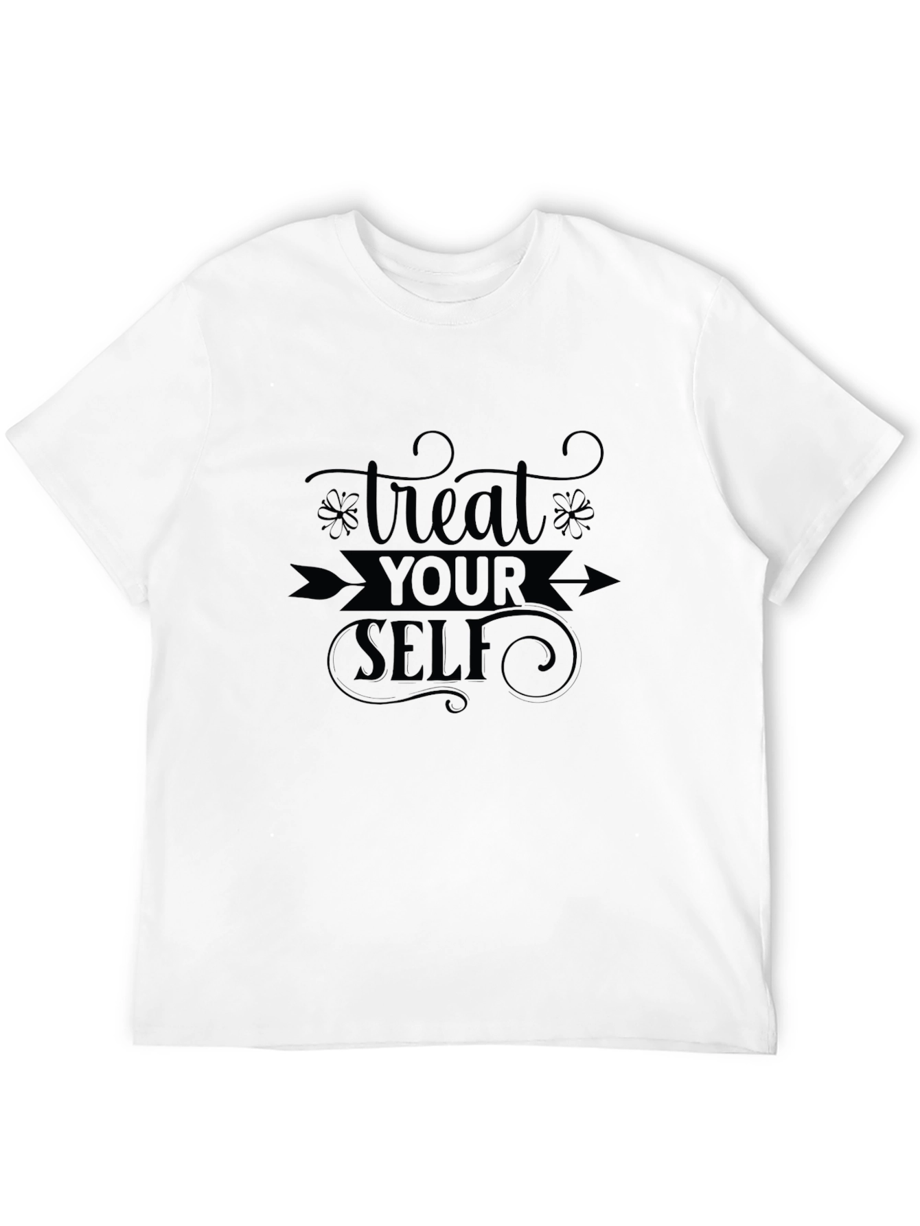 Treat Yourself Graphic Tee - Premium Black T-Shirt