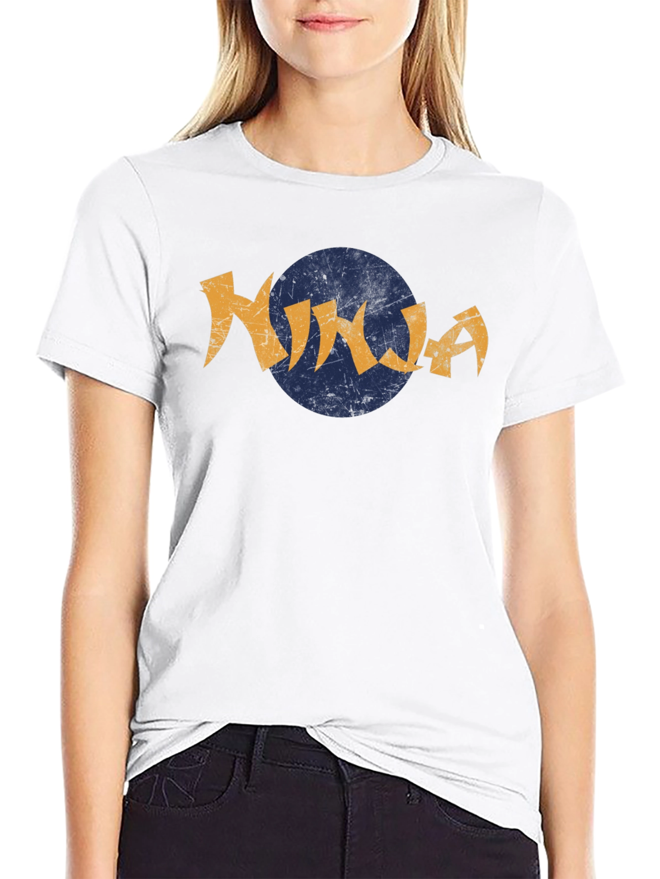 Ninja Graphic Tee - Retro Style Black T-Shirt
