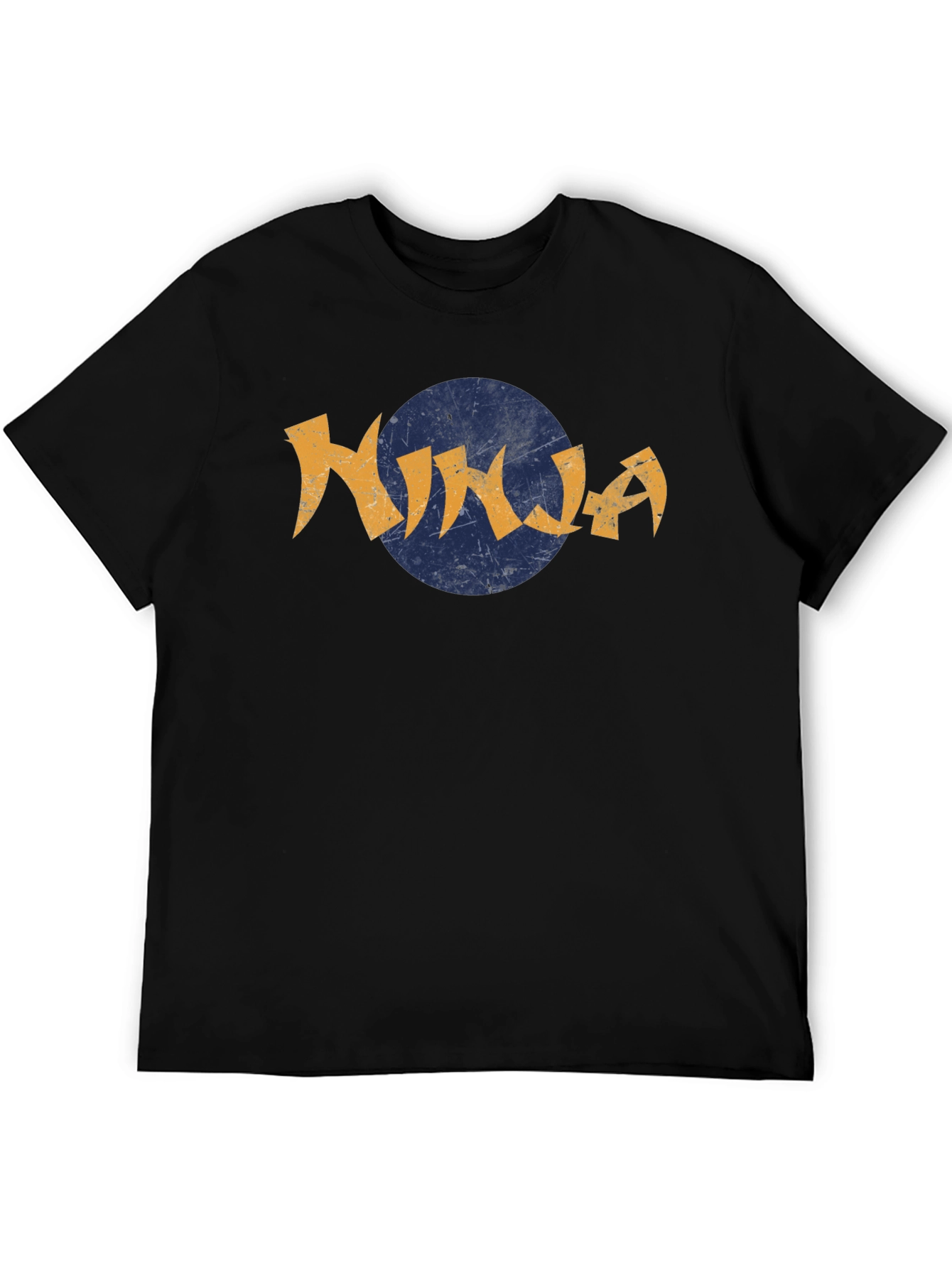 Ninja Graphic Tee - Retro Style Black T-Shirt