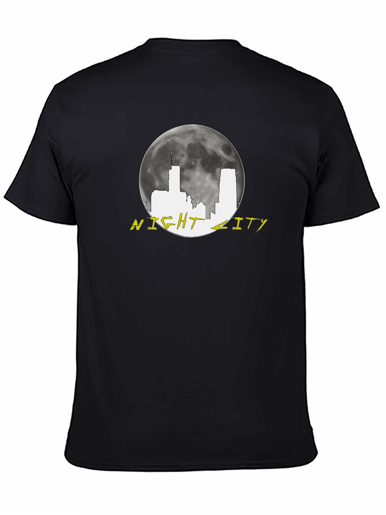 Night City Skyline Graphic Tee - Black