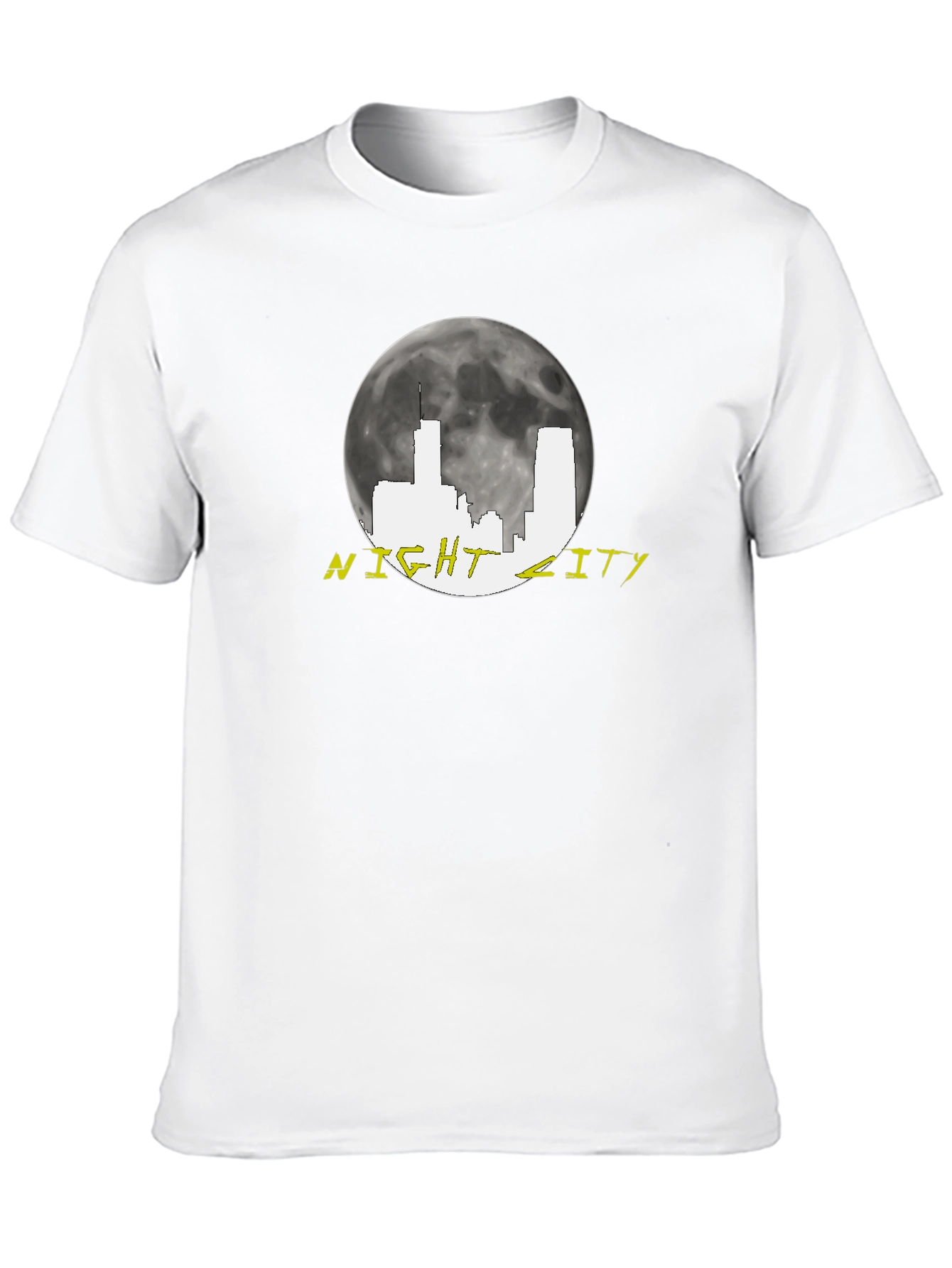 Night City Skyline Graphic Tee - Black