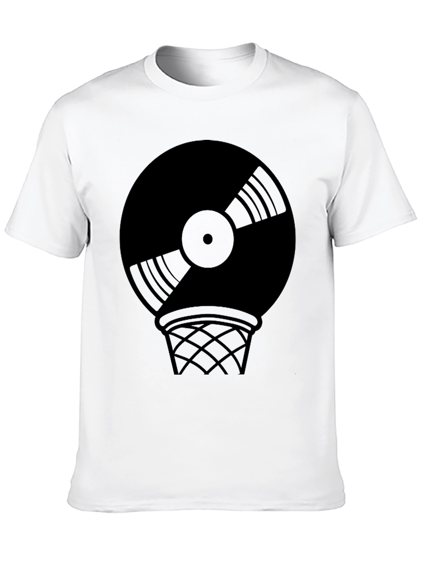 Vinyl Record Basketball Hoop Graphic Tee