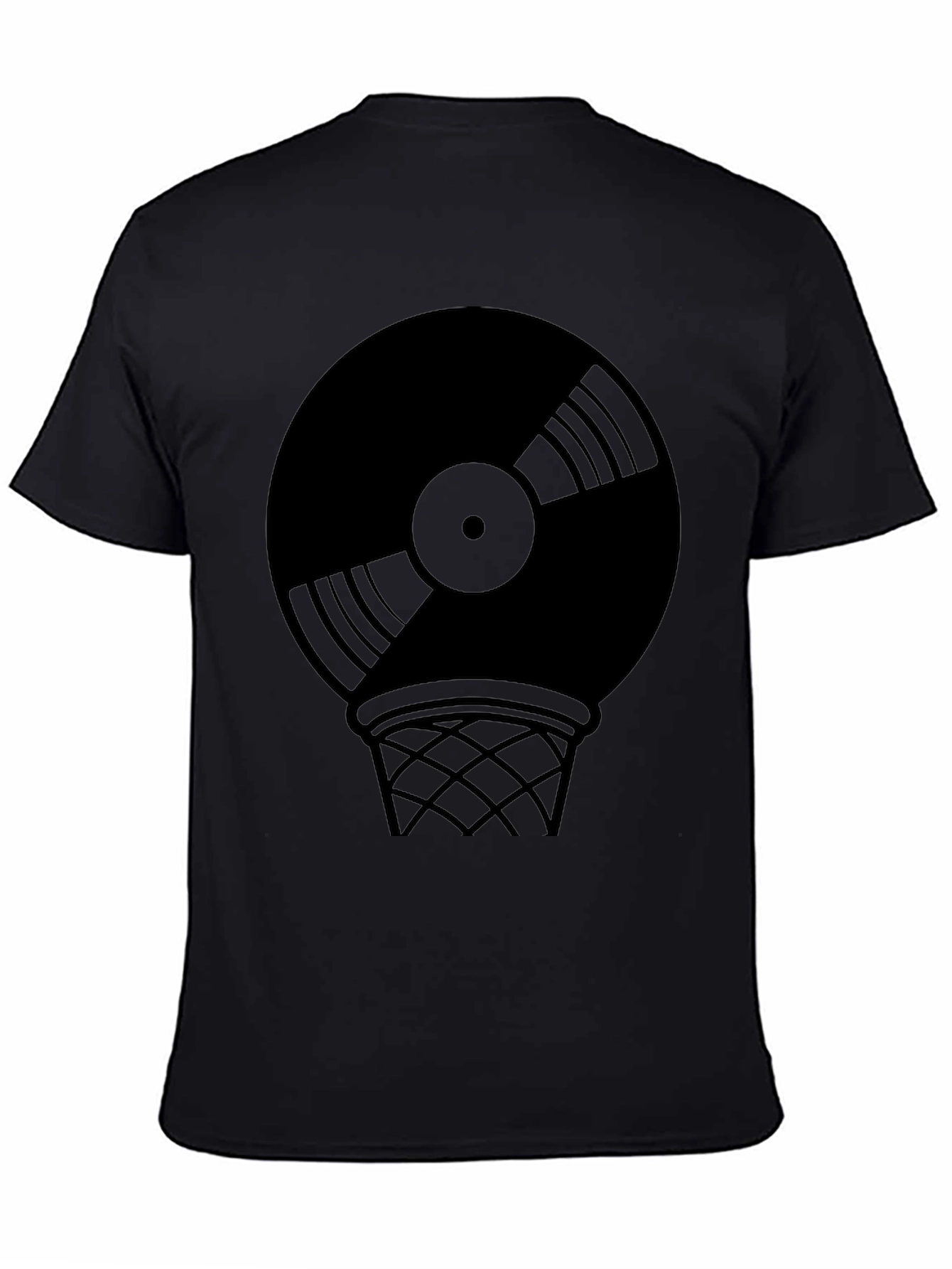 Vinyl Record Basketball Hoop Graphic Tee