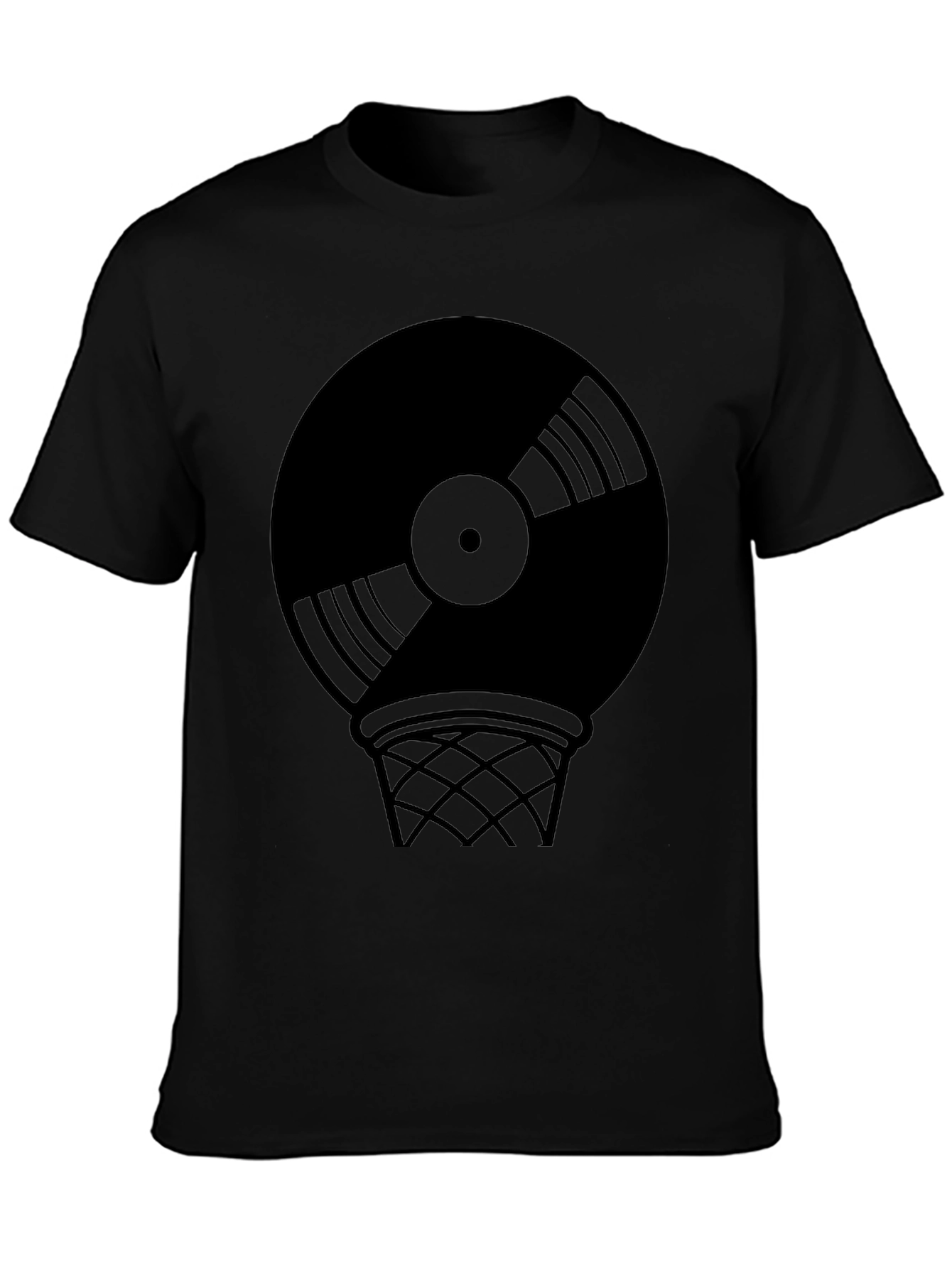 Vinyl Record Basketball Hoop Graphic Tee