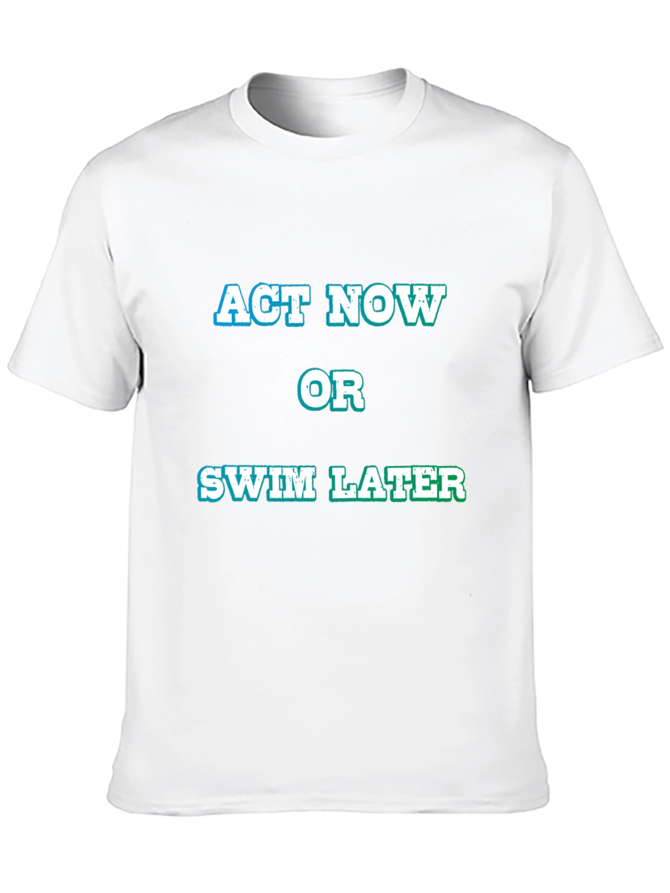 Act Now Or Swim Later Black Graphic Tee
