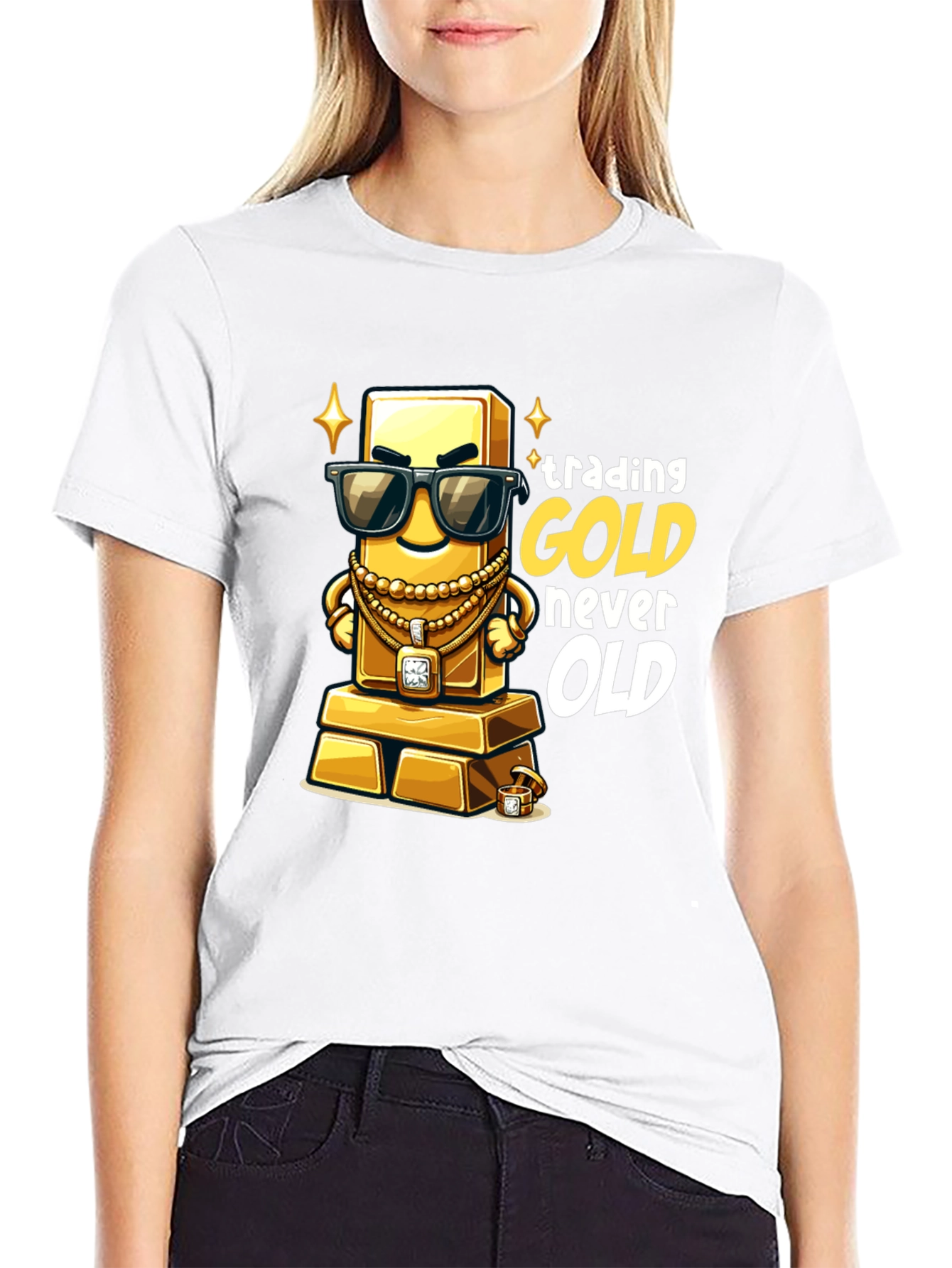 Trading Gold Never Old Black T-Shirt