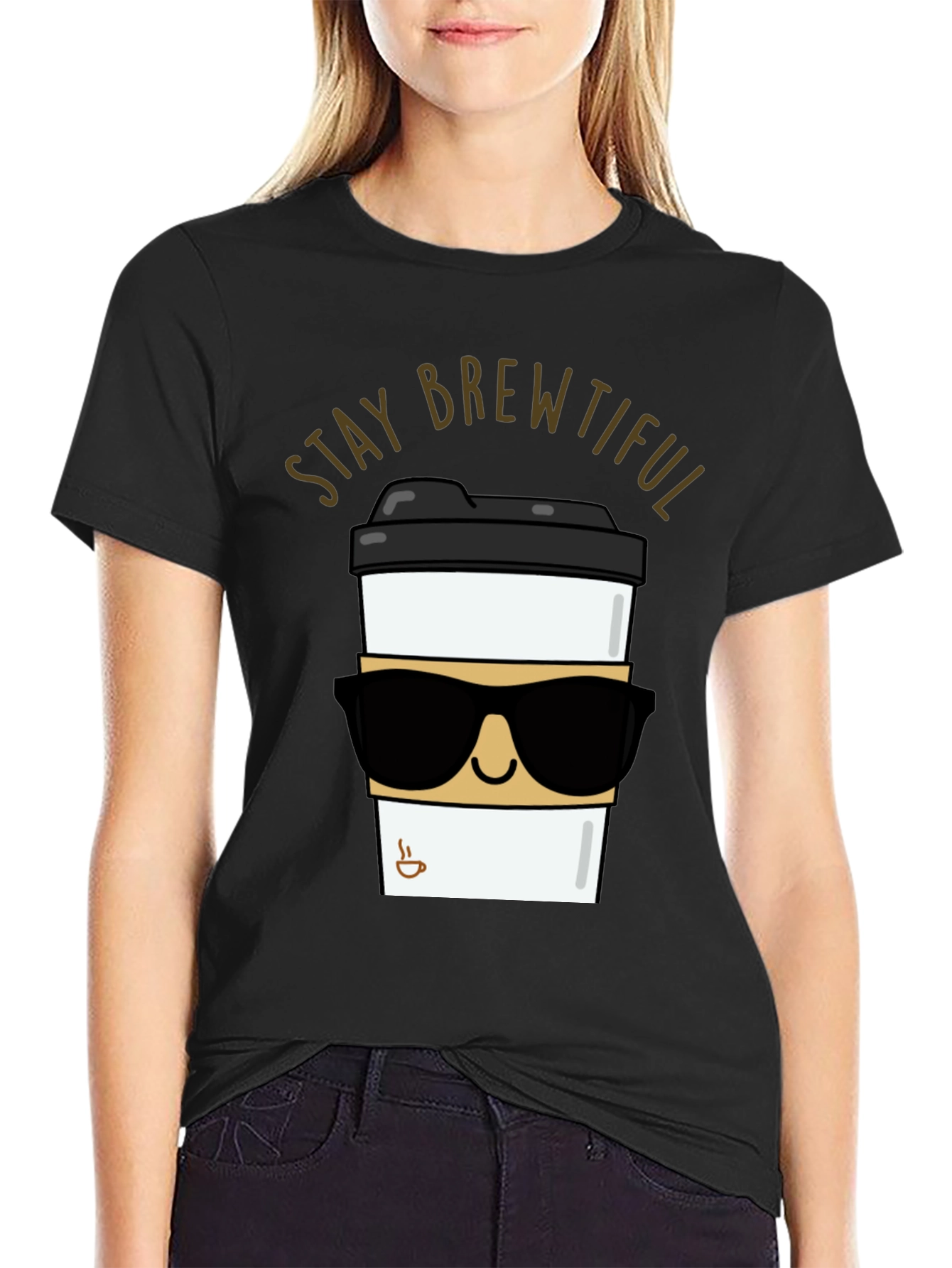 Stay Brewtiful Black T-Shirt - Coffee Lover Apparel