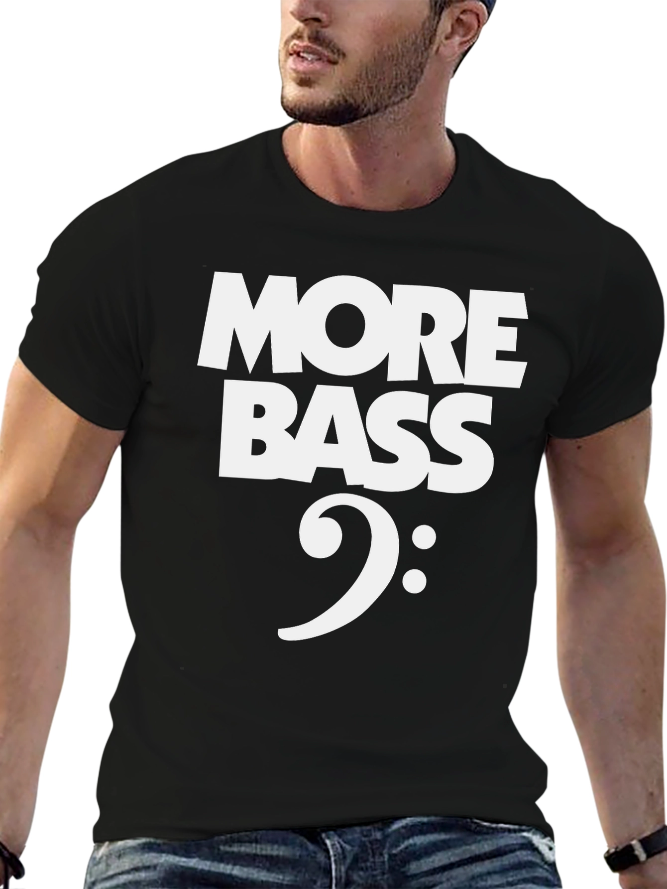 More Bass Clef T-Shirt - Music Lover Tee