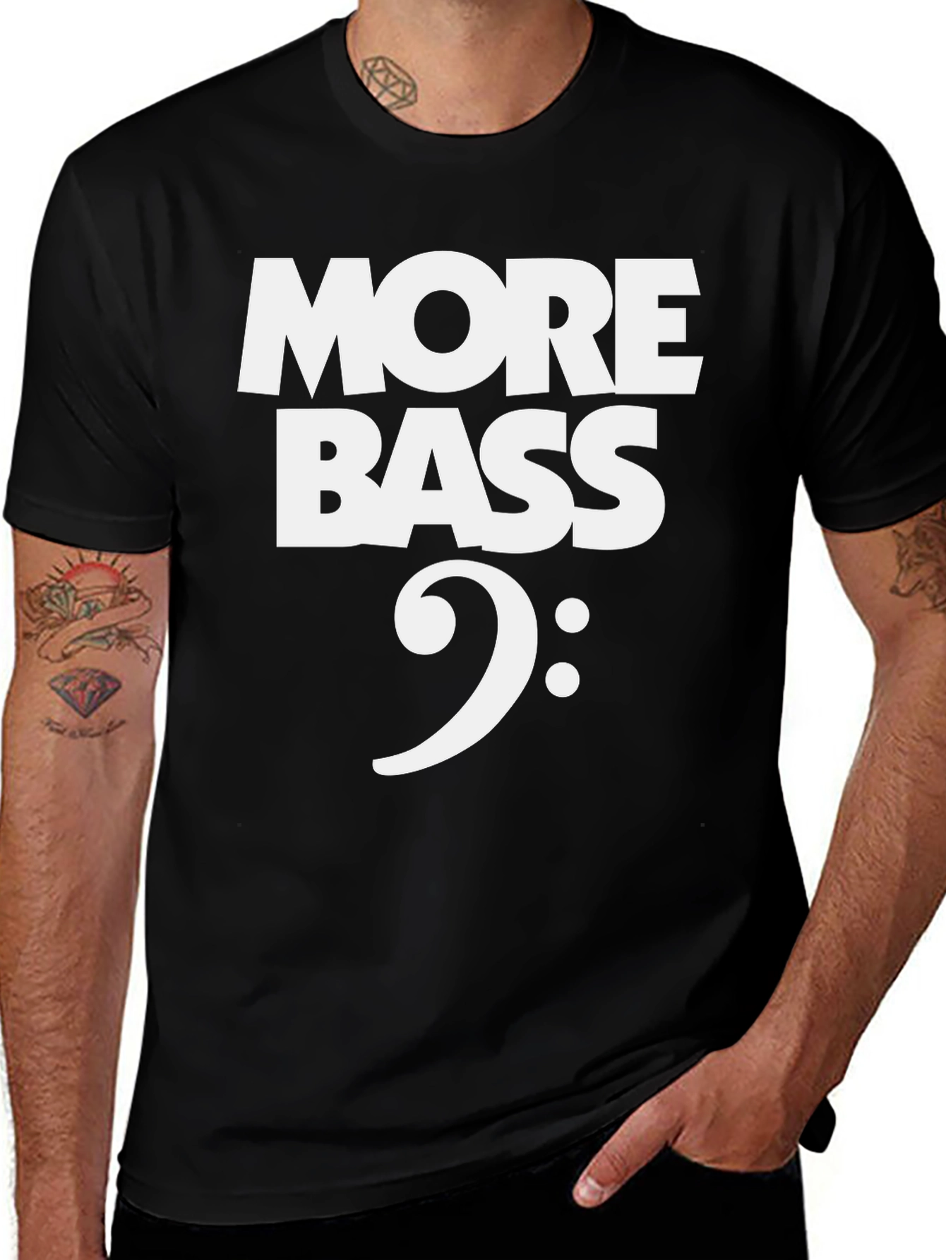 More Bass Clef T-Shirt - Music Lover Tee