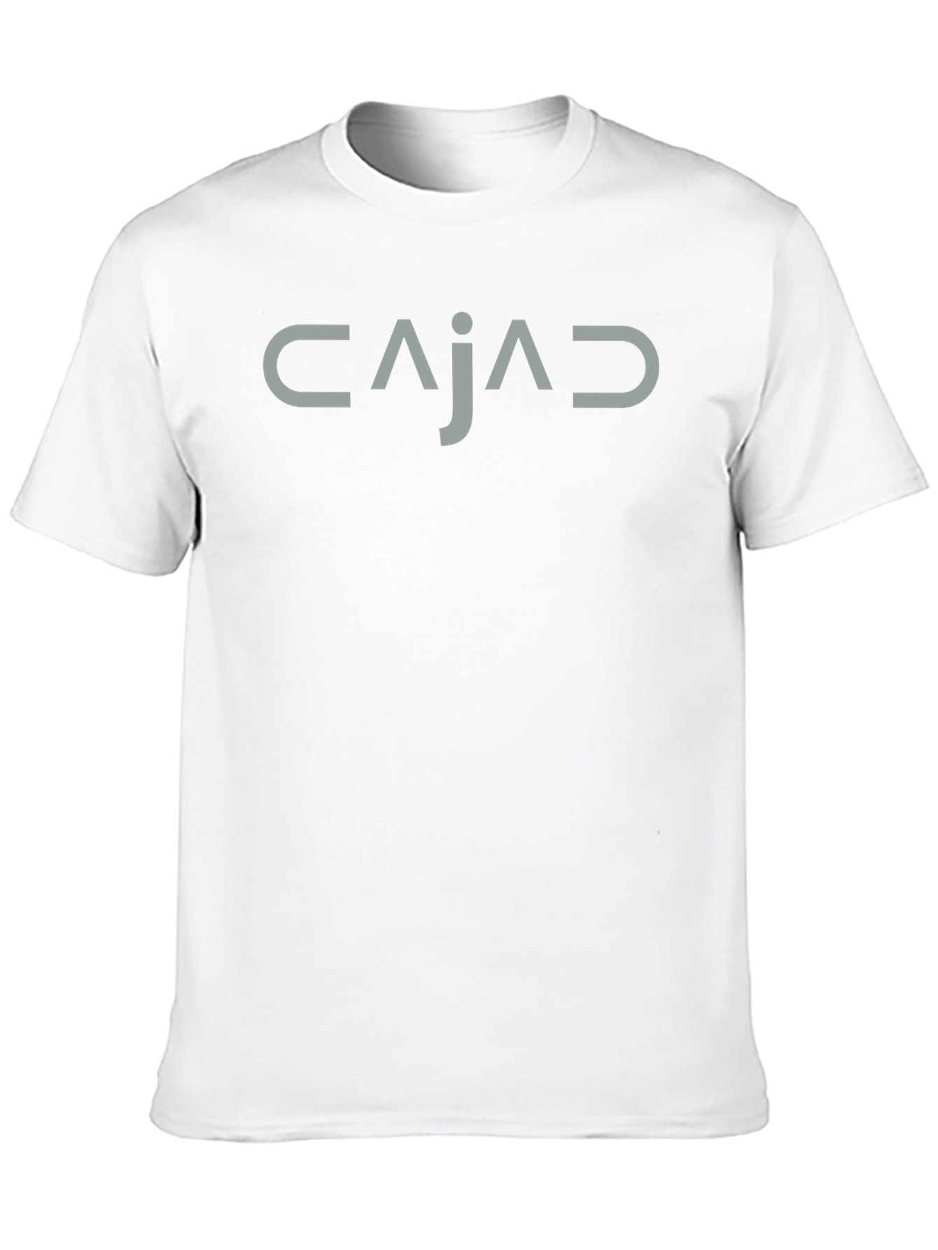 Minimalist Black T-Shirt with Gray Text Design