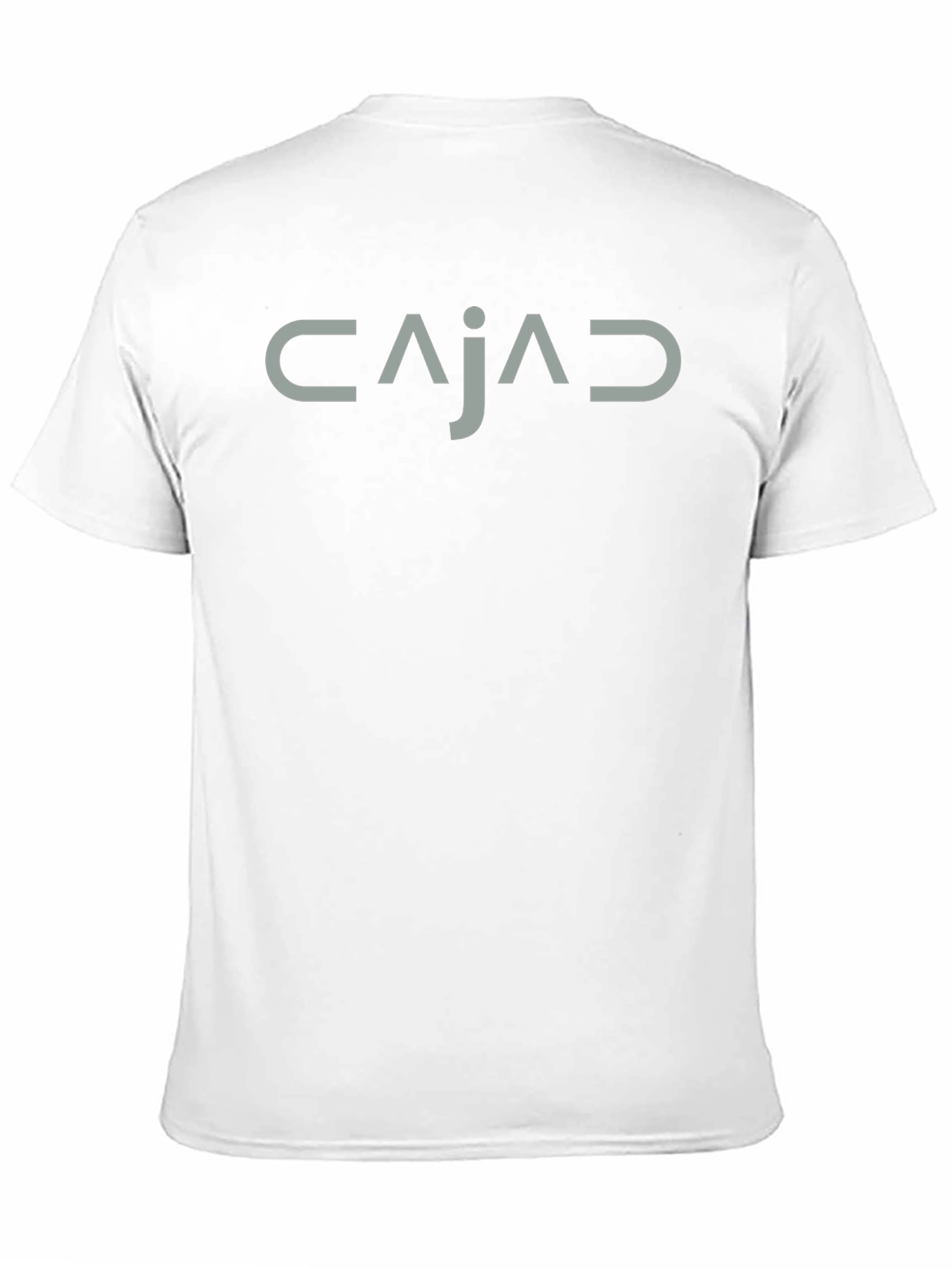 Minimalist Black T-Shirt with Gray Text Design