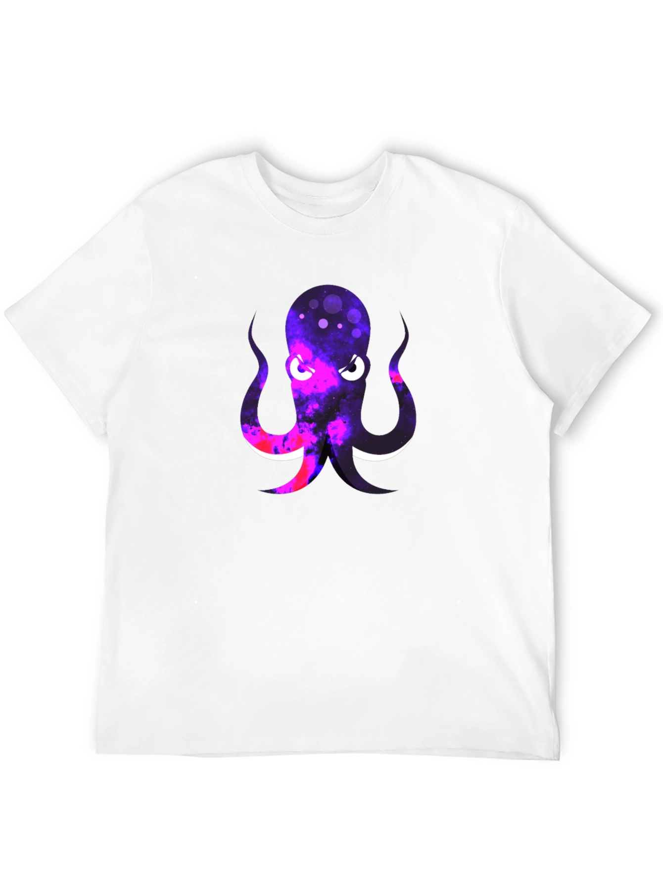 Cosmic Octopus Graphic Tee - Black Cotton Blend T-Shirt