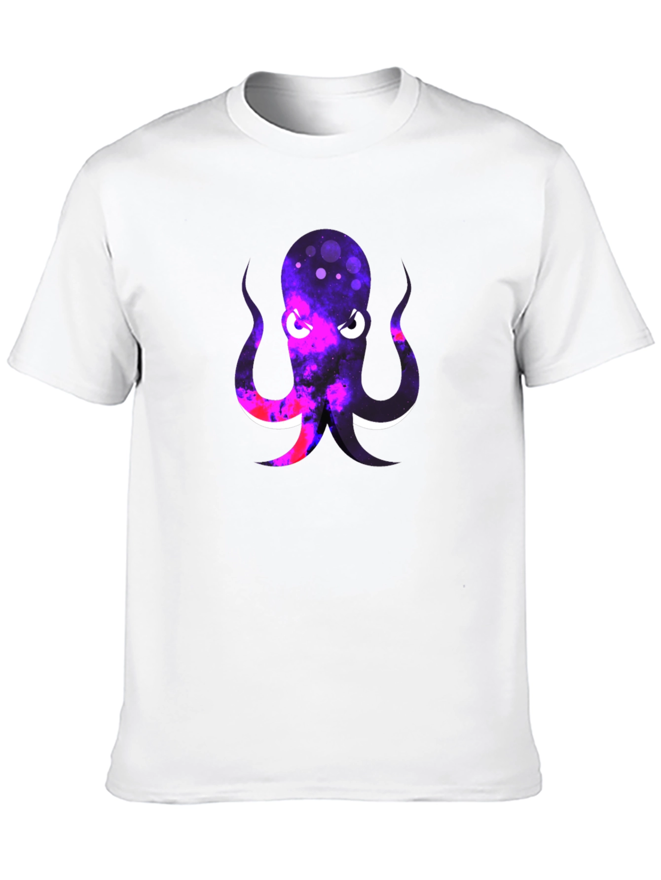 Cosmic Octopus Graphic Tee - Black Cotton Blend T-Shirt