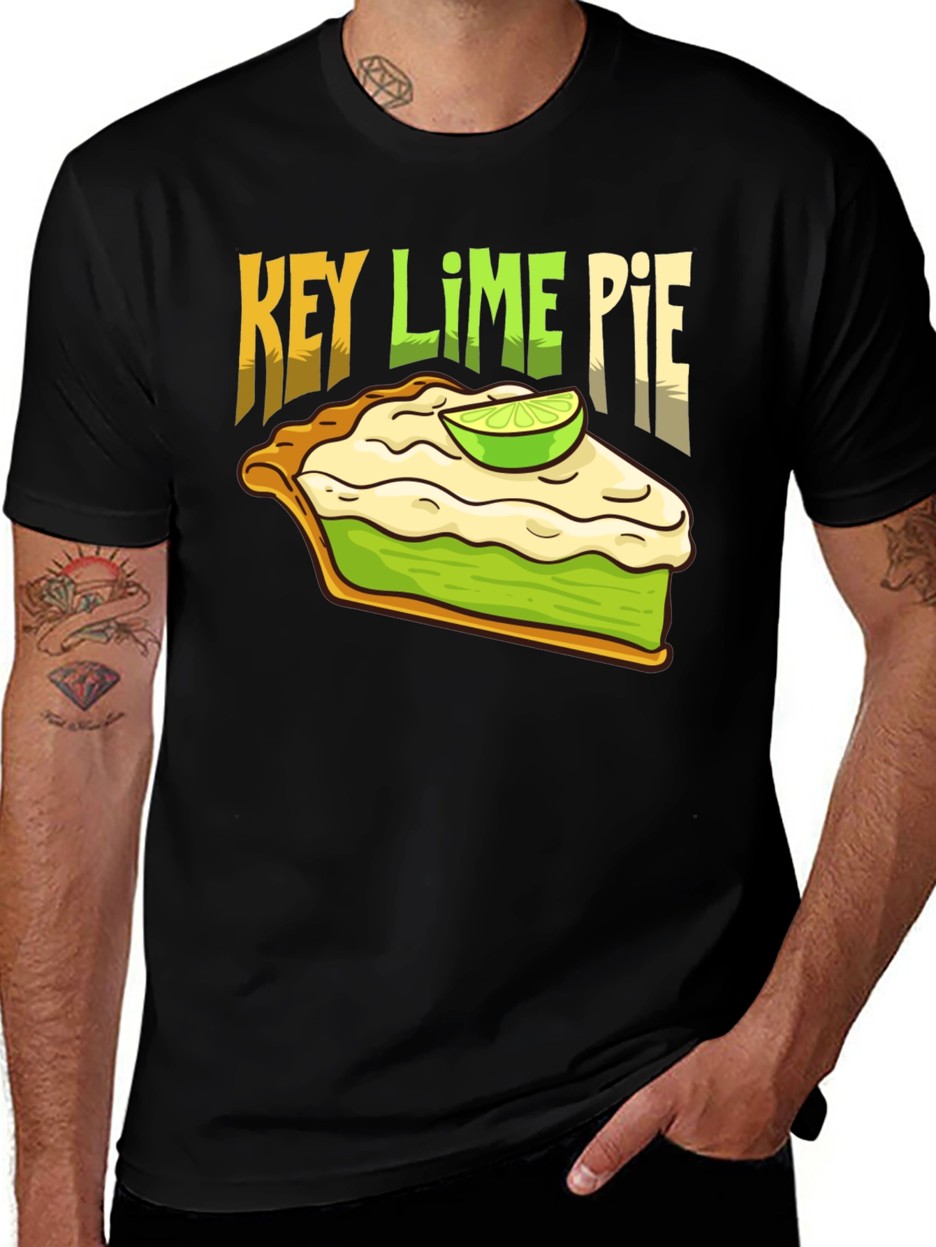 Key Lime Pie Graphic T-Shirt - Fun Foodie Tee