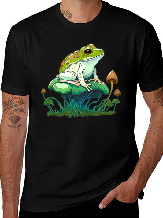 Frog on Mushroom Graphic Tee