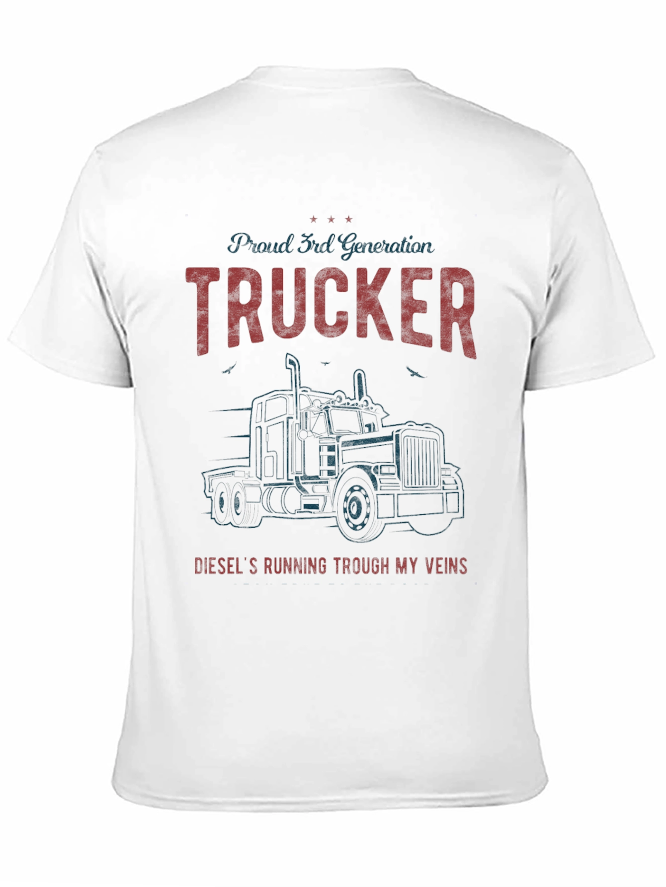 Proud Trucker Generation Graphic T-Shirt