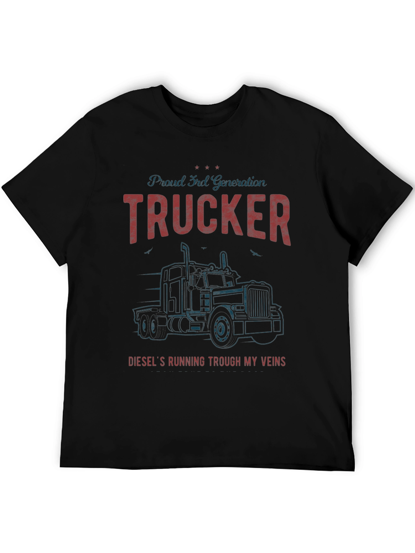 Proud Trucker Generation Graphic T-Shirt