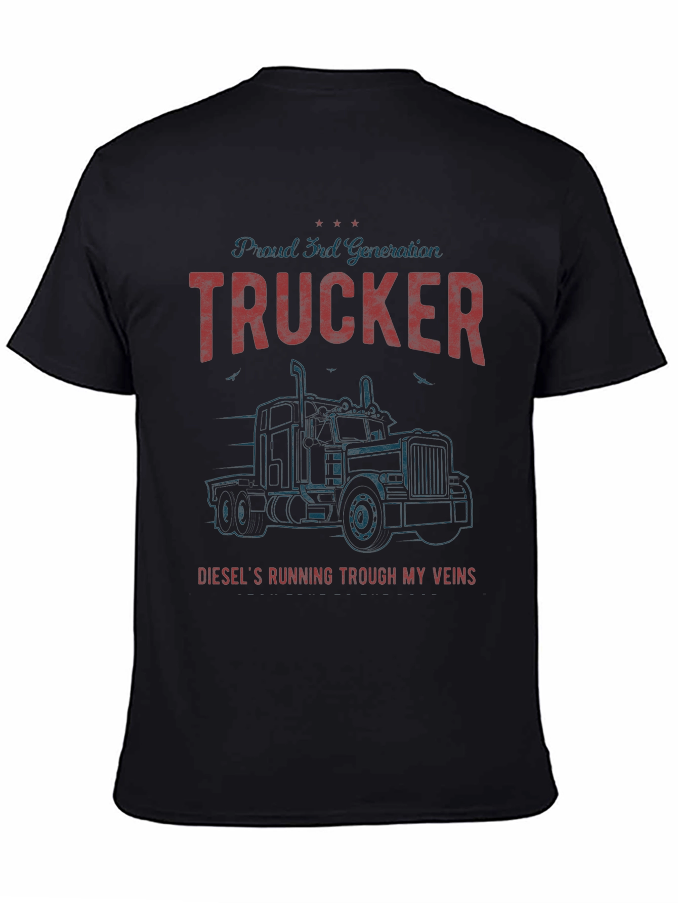 Proud Trucker Generation Graphic T-Shirt