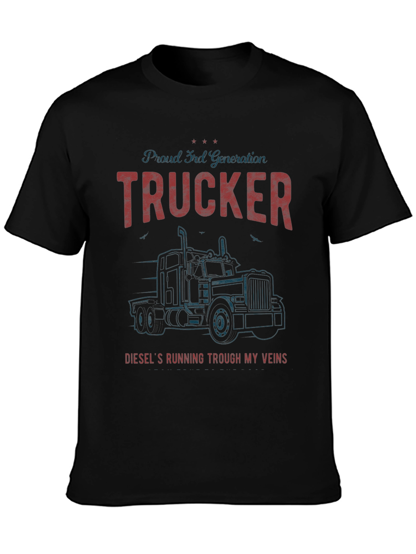 Proud Trucker Generation Graphic T-Shirt