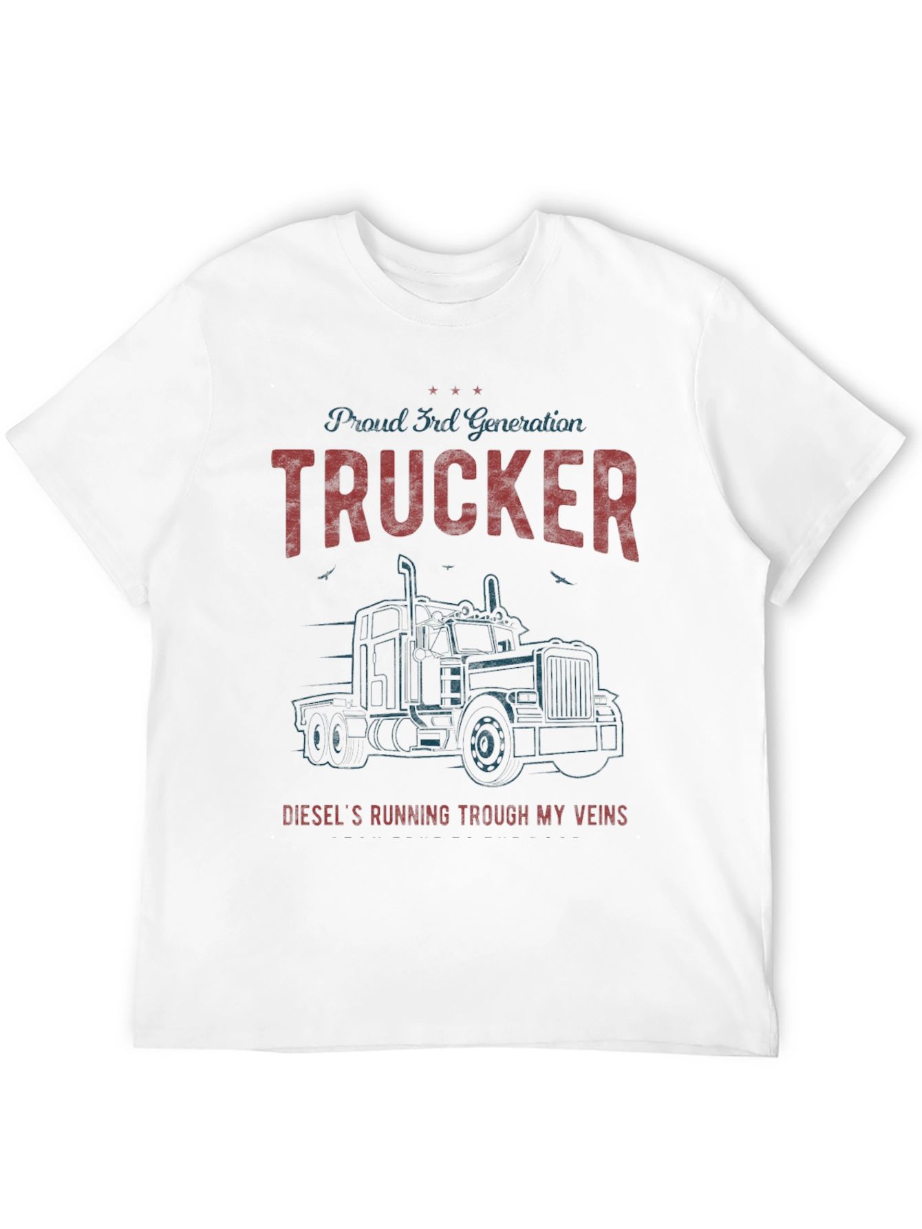 Proud Trucker Generation Graphic T-Shirt