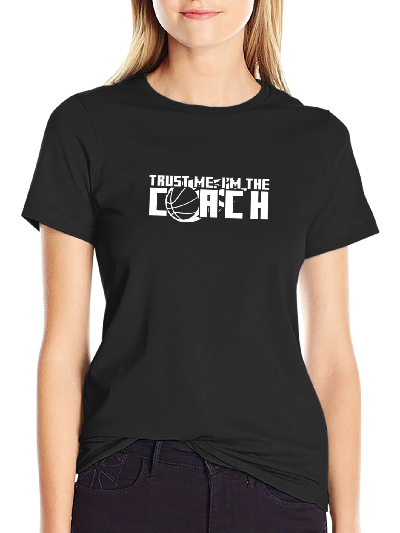 Trust Me Im The Coach Basketball Graphic T-Shirt