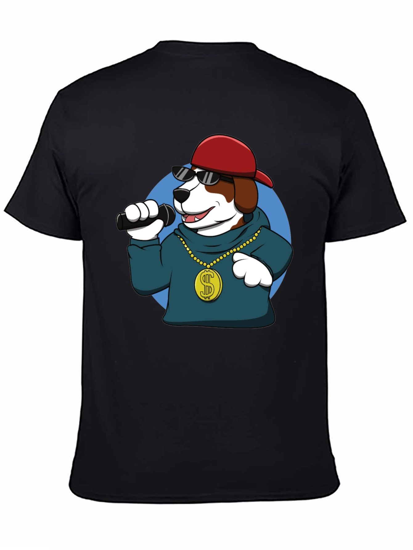 Dog Rapper Graphic Tee - Cool Cartoon Dog T-Shirt