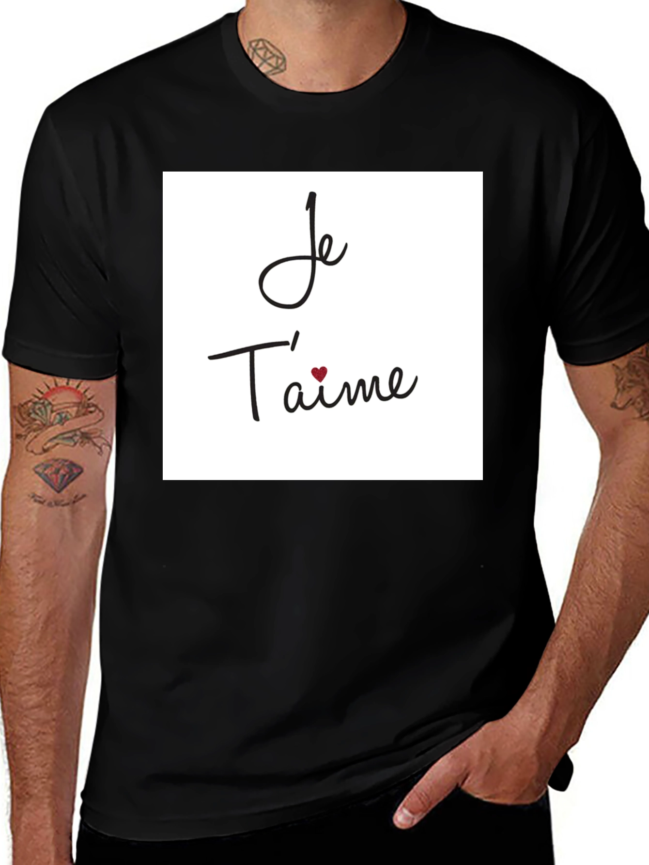 Je Taime Graphic T-Shirt - Black