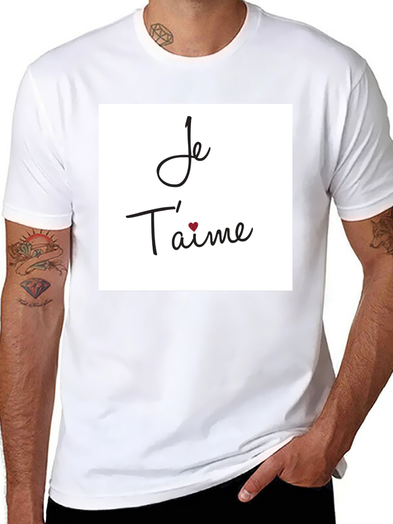 Je Taime Graphic T-Shirt - Black