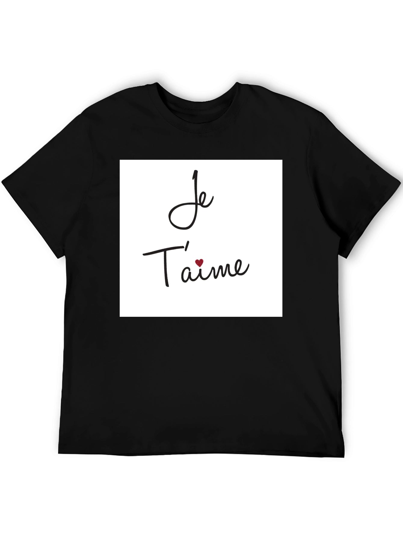 Je Taime Graphic T-Shirt - Black